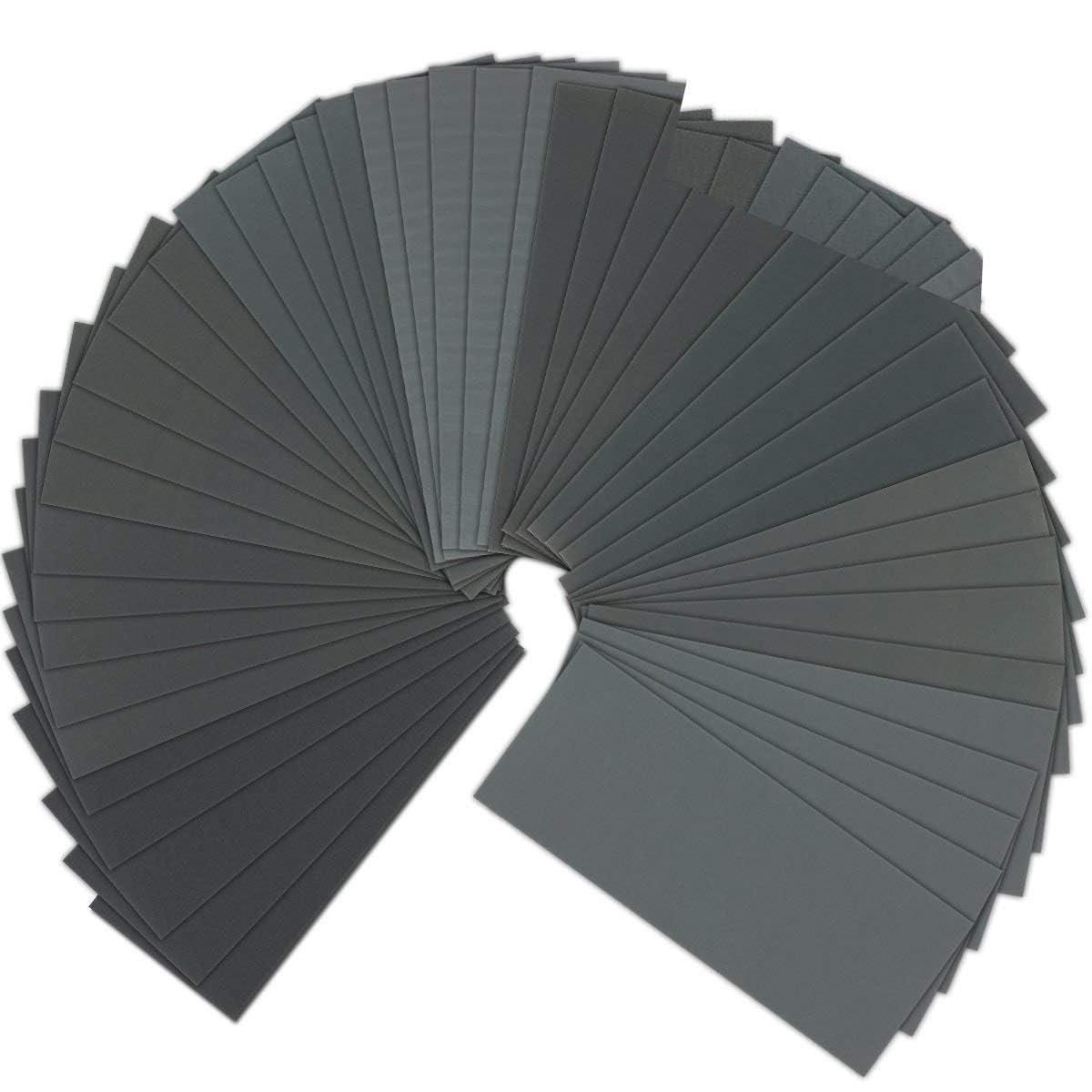 VERONES 90 Pcs 400 to 3000 Grit Wet Dry Sandpaper Assortment 9×3.6 Inch | Automotive Sanding – Furniture Finishing – Wood Turing Finishing and More, Wet Dry Use
