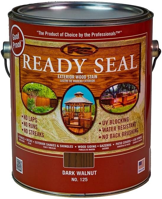 2-Pack of 1 gal Ready Seal 125 Dark Walnut Exterior Stain & Sealer for Wood