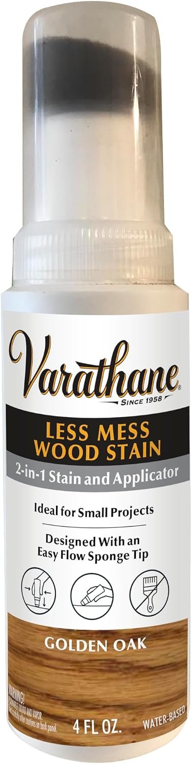 Varathane 368035 Less Mess Wood Stain and Applicator, 4 oz, Golden Oak