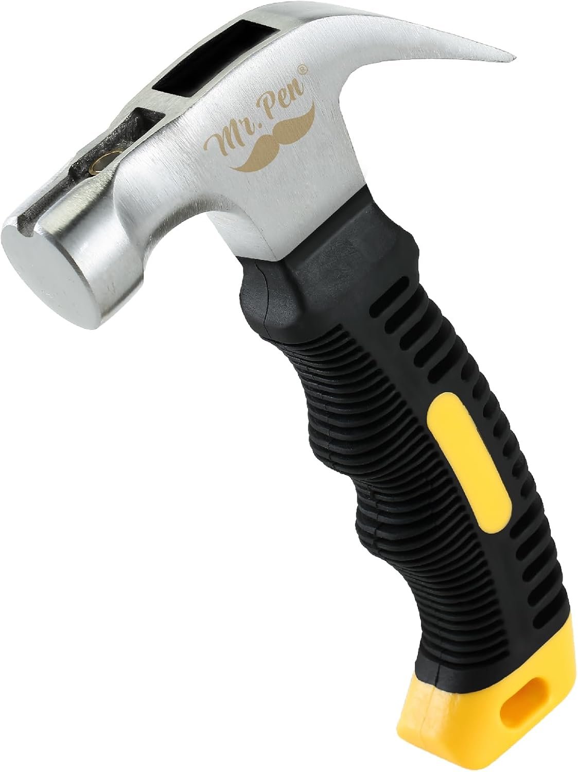 Mr. Pen- Claw Hammer, 8oz, Yellow, Magnetic, Small Claw Nail Hammer | for Women, Camping, Wood Working, House Repairs, Claw, Stubby, Tack