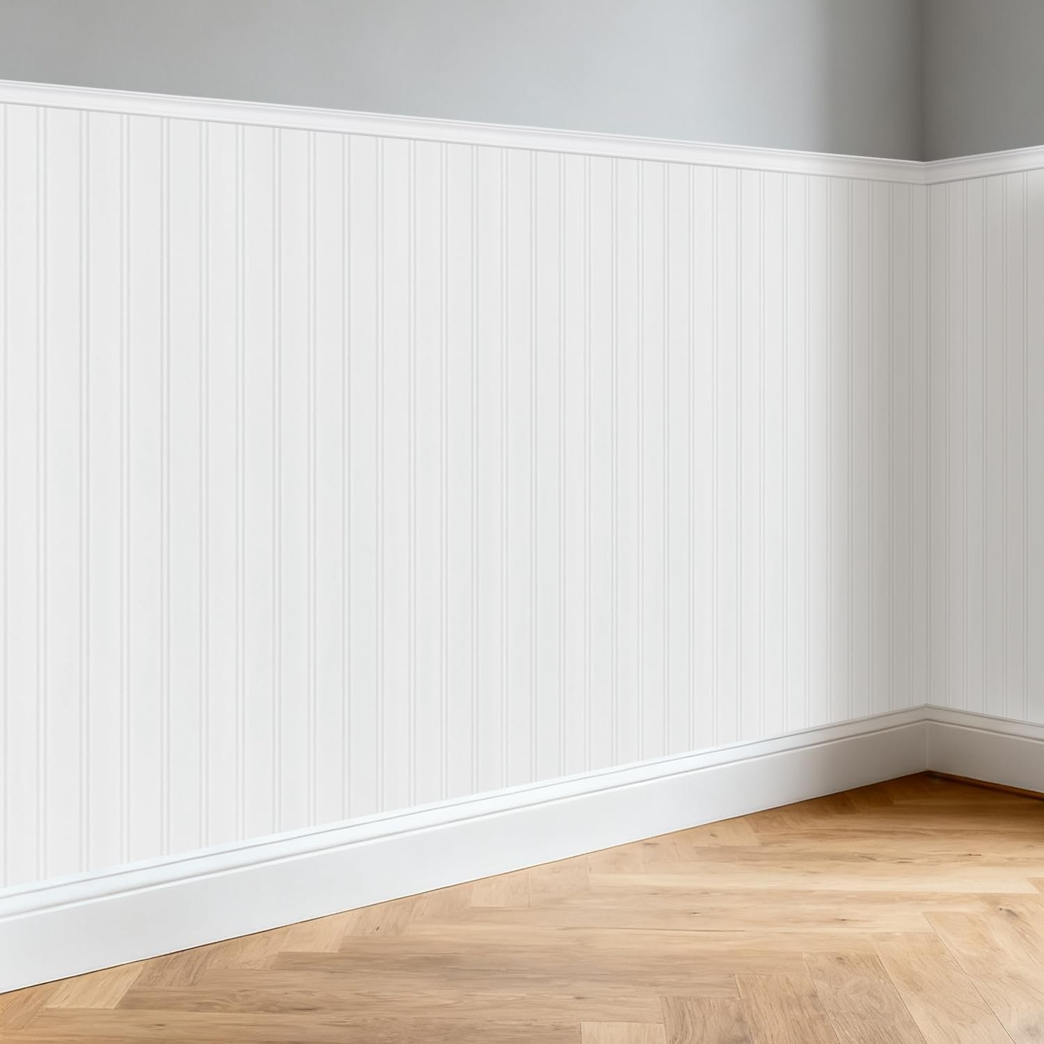 Wainscoting Wall Panels Kit, Board and Batten Wall Panel Kit,Covers 39″x79″ | PS, Water-Resistant,Paintable,Pre-cut,Living Room,Kitchen,Bedroom (Narrow Slat)