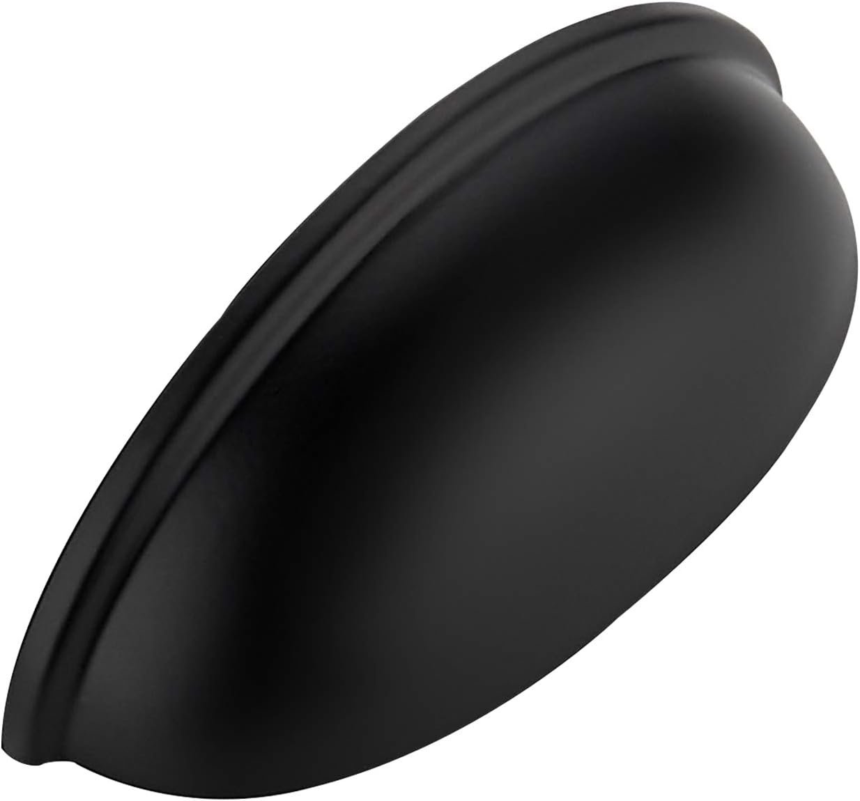 Ravinte Matte Black Drawer Pulls Cabinet Cup Pulls 3 Inch 10 Pack | Kitchen Hardware, Cup Pull Shape, Cabinet Handles, Drawer Handles, Smooth Drawer Grip,For Dressers, Cupboards