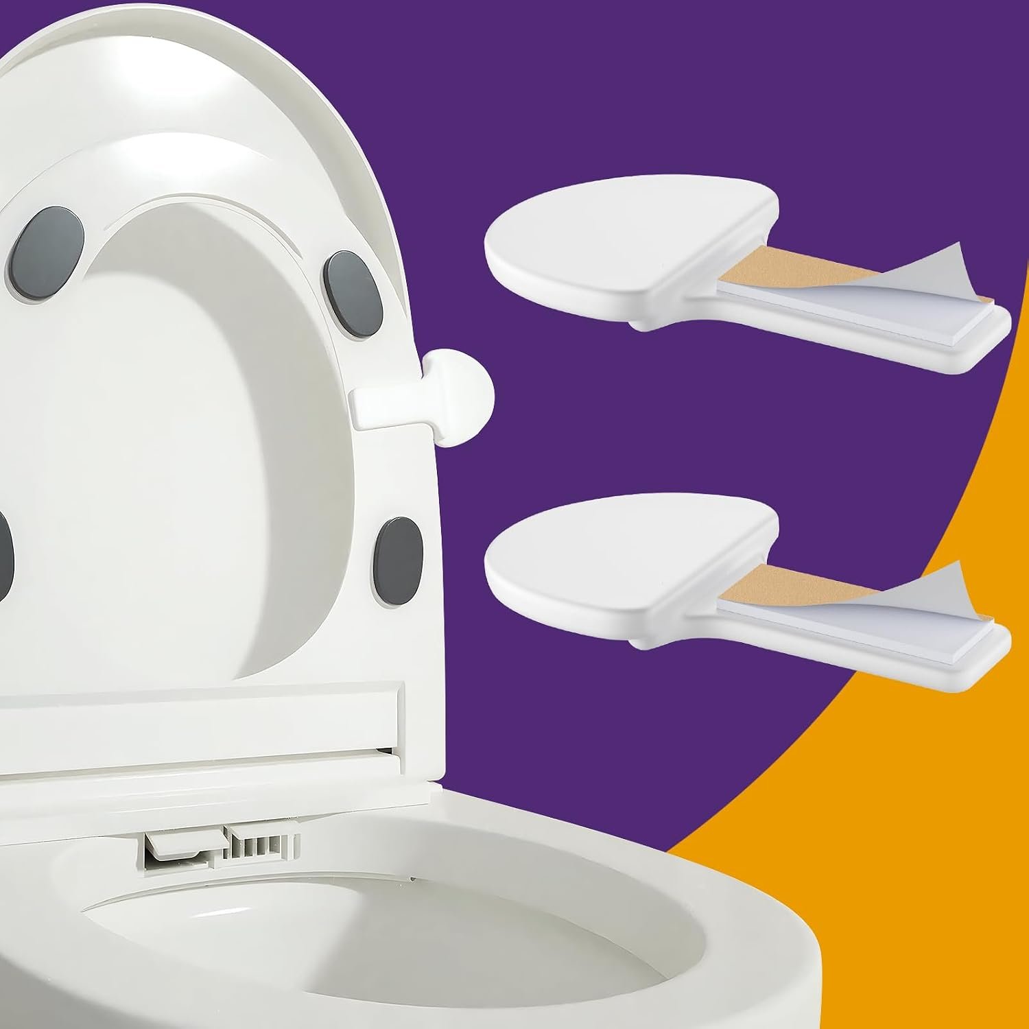 Toilet Seat Lift Handle, Toilet Lid Lifter, Avoid Touching the Toilet Lid, for Home, Office, and Toilet Training – Easy to Use, 2 Piece Set