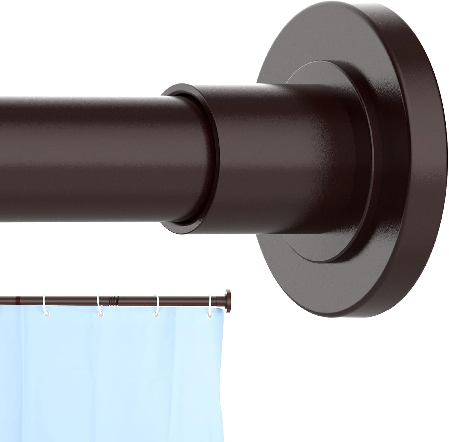 CorkLatta Bronze Shower Curtain Rod 31 to 80 Inch,1 Inch Diameter Adjustable Spring Tension Stainless Steel Telescoping Rod,Easy Install,No Rust | Stainless Steel Tension Curtain Rod Non slip, No Drill Shower Rods for Bathroom,Easy Install