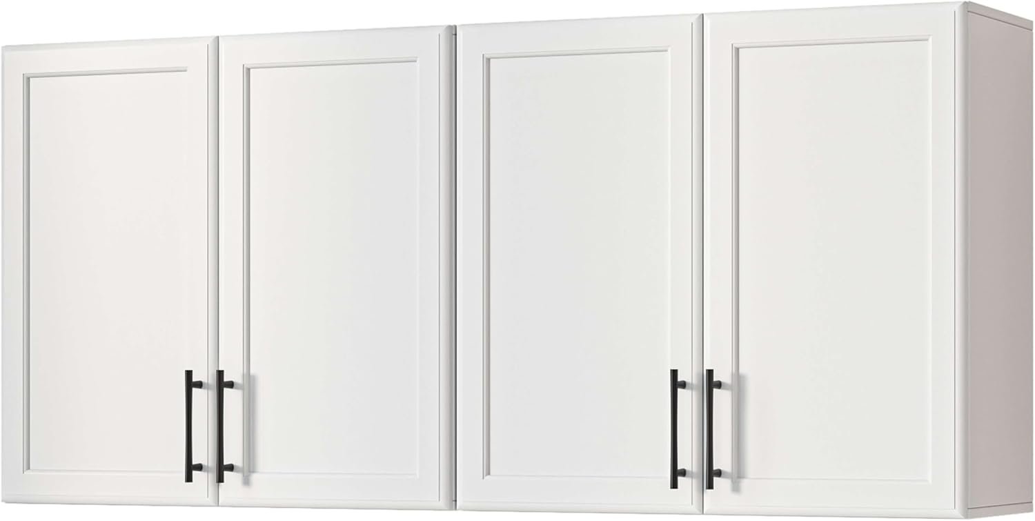 Furnaza 48″ W Wall Cabinets for Laundry Room with Adjustable Shelf | White Upper Kitchen Wall Mounted Cabinets With Two Shaker Doors for Bathroom,Garage,12″D x 22″H,Floating Hanging Storage