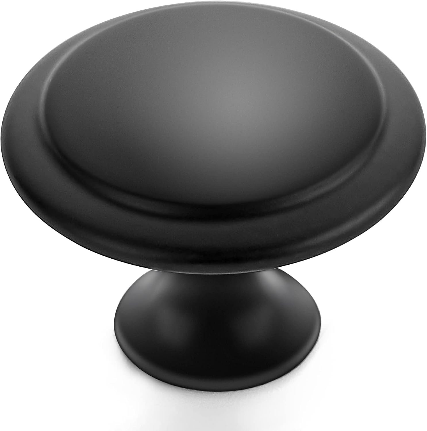 Ravinte Matte Black Cabinet Knobs Kitchen Pulls 1-1/4 Inch 40 Pack | Single Hole, Stainless Steel, Round Knobs Shape, Kitchen Cabinet Hardware, For Cupboards, Drawers, Dressers, Cabinets