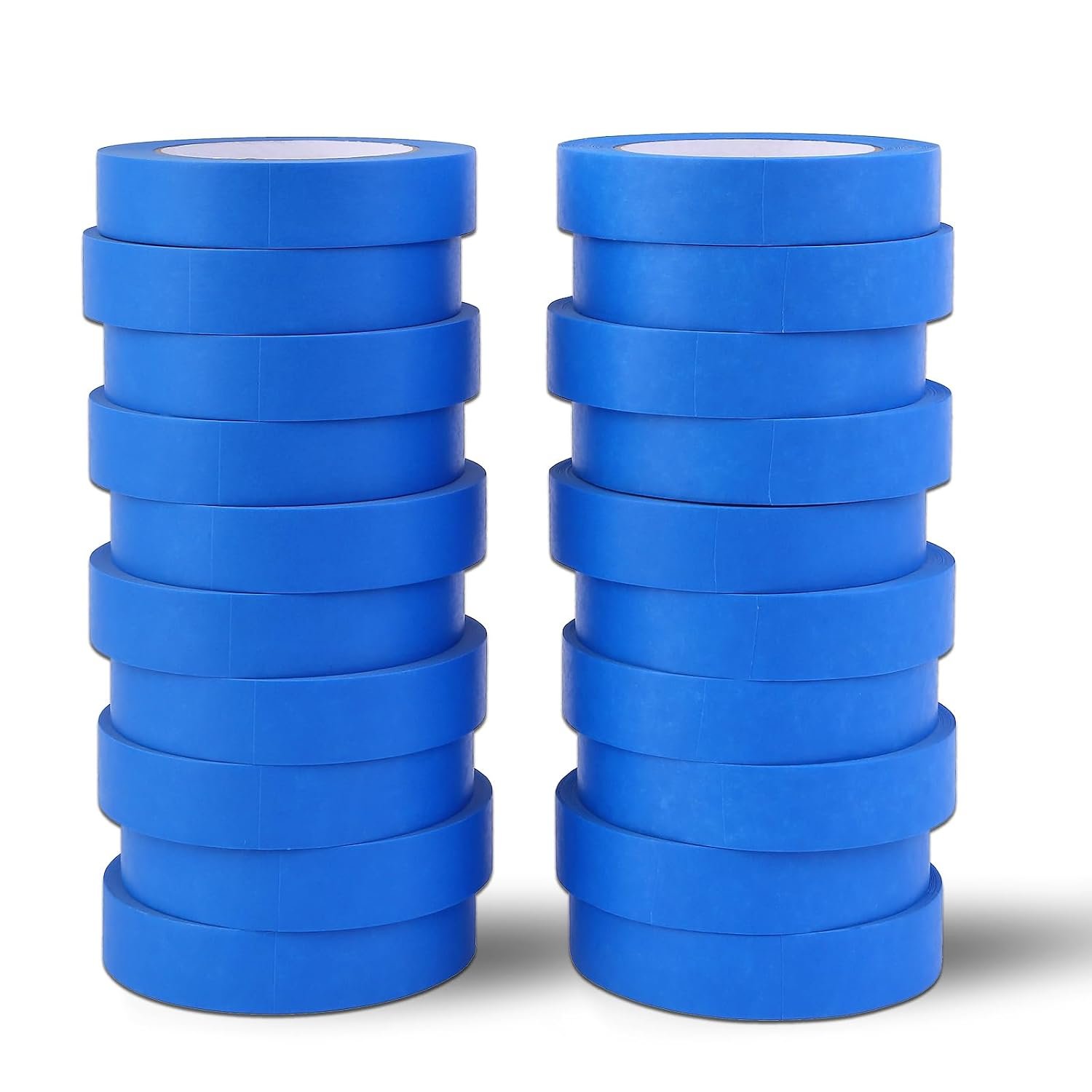 20 Rolls Blue Painters Tape 1 Inch Wide Bulk Paint Masking Tape 55 Yards | UV Resistant No Residue Easy Removal Painter’s Tape Bulk Paint Tape for Walls Painting Packing Automotive Home Total 1100 Yds