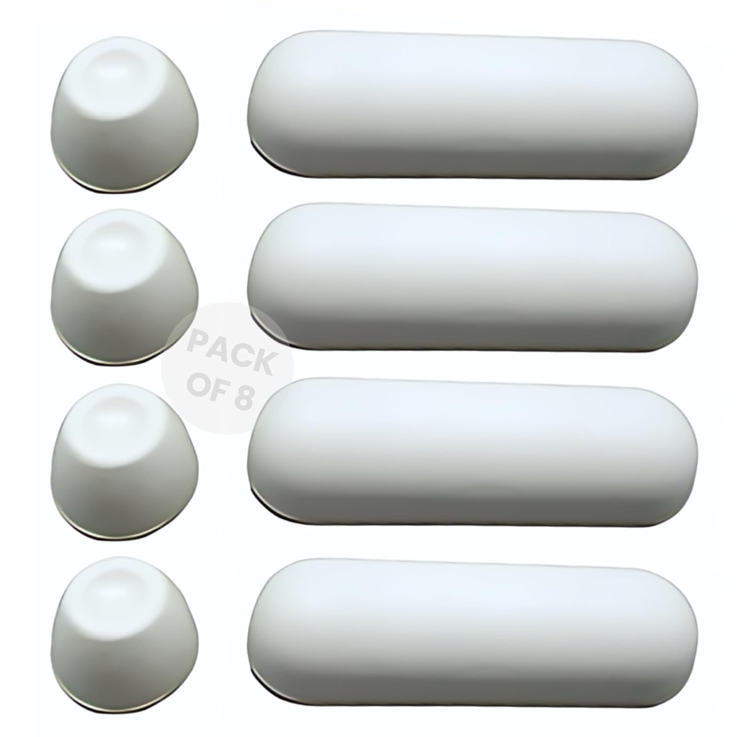 Gadgetime USA Toilet Seat Bumper Kit – Toilet Seat Risers & Toilet Cover Bumpers with Rubber Adhesive Pads – Bidet Compatible Toilet Seat Accessories for Cushioning & Protection – Pack of 4