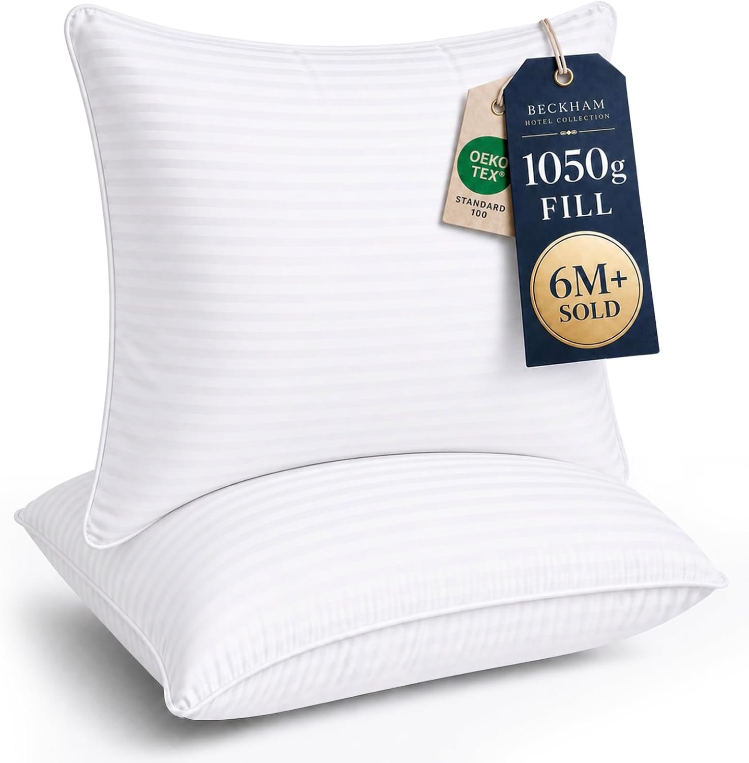 Beckham Hotel Collection Euro Size Throw Pillows (Set of 2), 26 x 26 | Down Alternative Pillow Insert for Bed, Couch, and Sofa