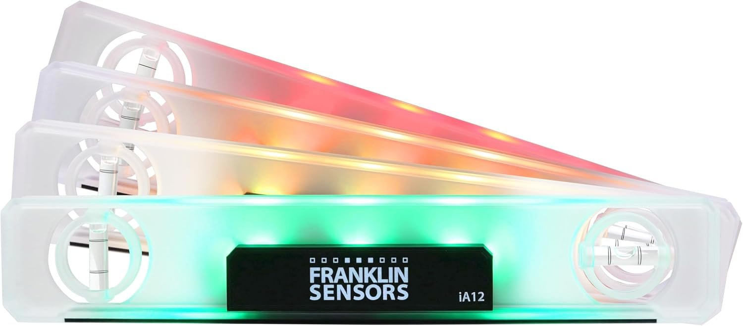 Franklin Sensors Light Level, Turns Green When Level, Magnetic Leveler | 12-inch Small Torpedo Level Tool With 2 Bubble Spirit Level Vials at 90 and 180, Made in the USA