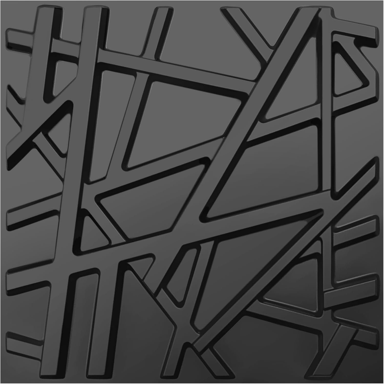 LEVOWAY 33 Pack 3D Wall Panels for Interior Wall Decor, 11.8”x11.8” Black Accent Textured Wall Panels, Wall Covering Panles for Living Room, Gaming Room, TV Background, Cover 32 Sq.Ft
