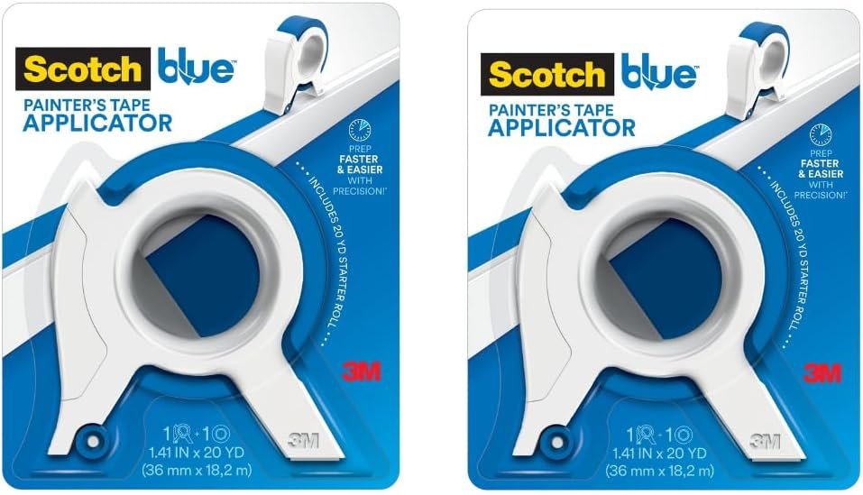 Scotch Blue Painters Tape Applicator, 1.41 Inches x 20 Yards, 2 Pack | Applies Tape in One Continuous Strip, For Trim, Windows and Door Frames