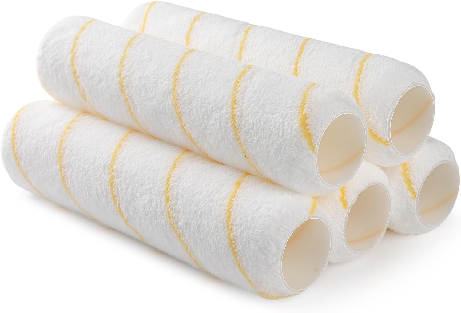 Paint Roller Covers, 5 Pack, 9 Inch Microfiber Roller, 3/8″ Nap | Covers for 9″ Paint Roller Frame, Rollers for Painting, Replacement Paint Supplies for Painting Walls, Ceilings and Doors