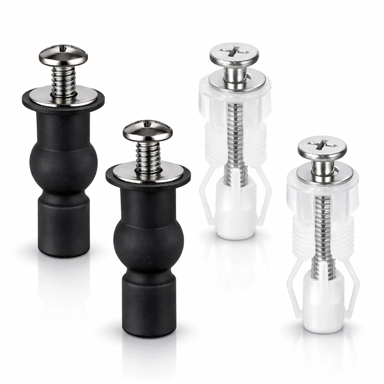 2 Set Toilet Seat Screws, Stainless Steel Toilet Seat Bolts with Expanding Rubber & Plastic Nuts – Universal Toilet Hardware Replacement Kit for Most Top-Mount Toilet Seats’ Top-Mount Hinges