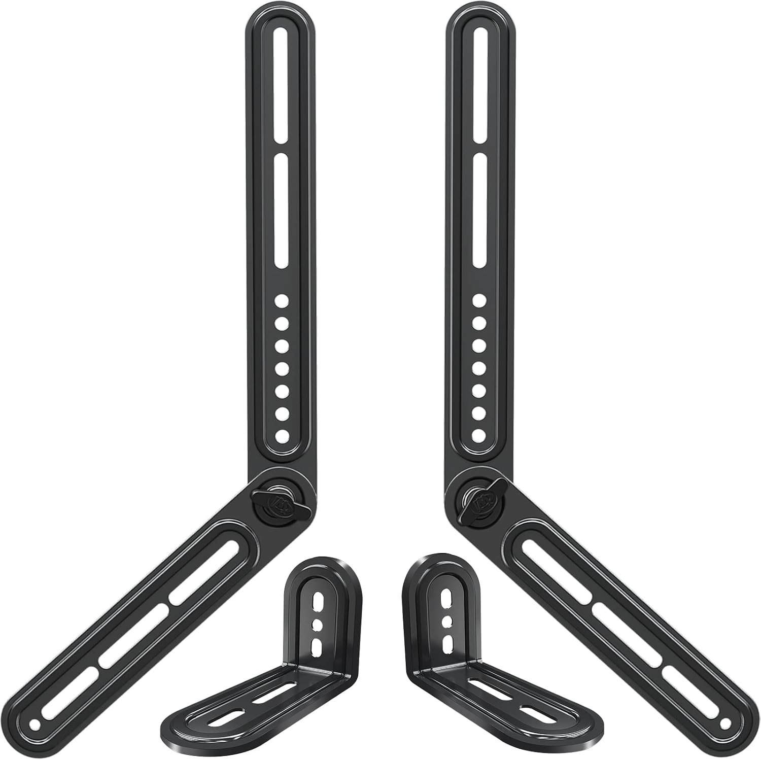 Mounting Dream Soundbar Mount Bracket Fits Most of Soundbars up to 15 Lbs | Sound bar Mount for Mounting Above or Under TV, with Detachable Long Extension Plates, MD5420