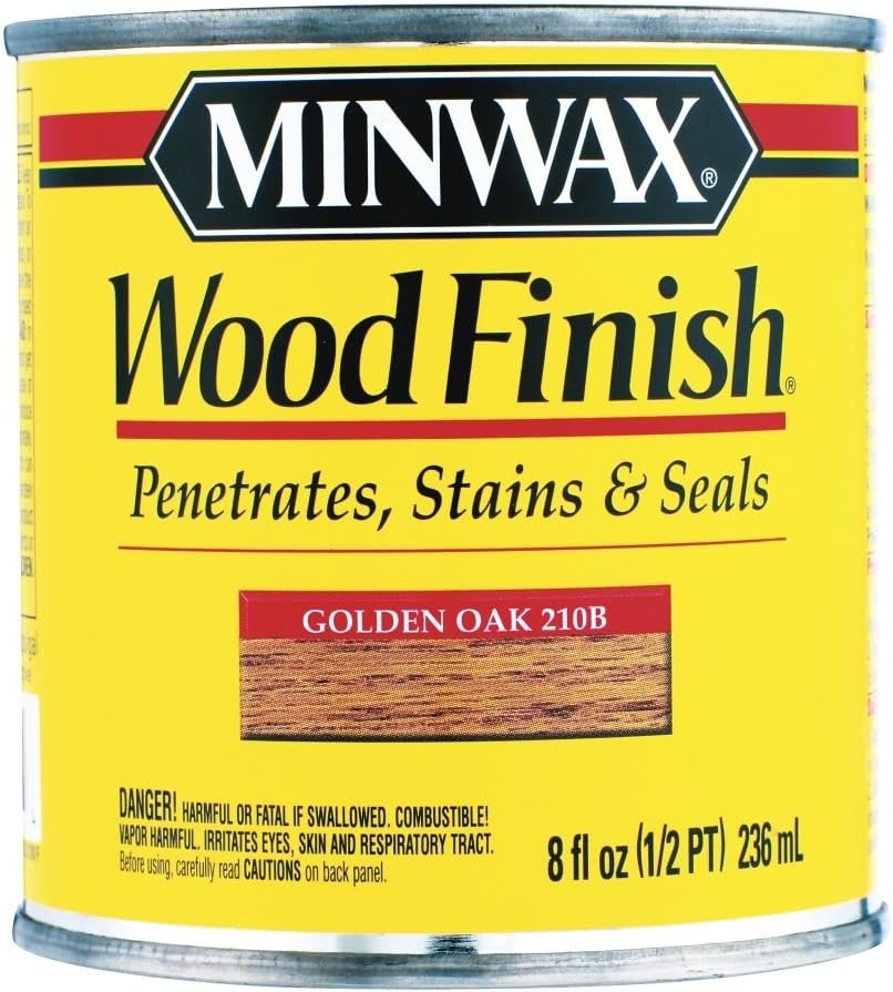 Minwax Wood Finish Semi-Transparent Golden Oak Oil-Based Wood Stain 0.5 pt.
