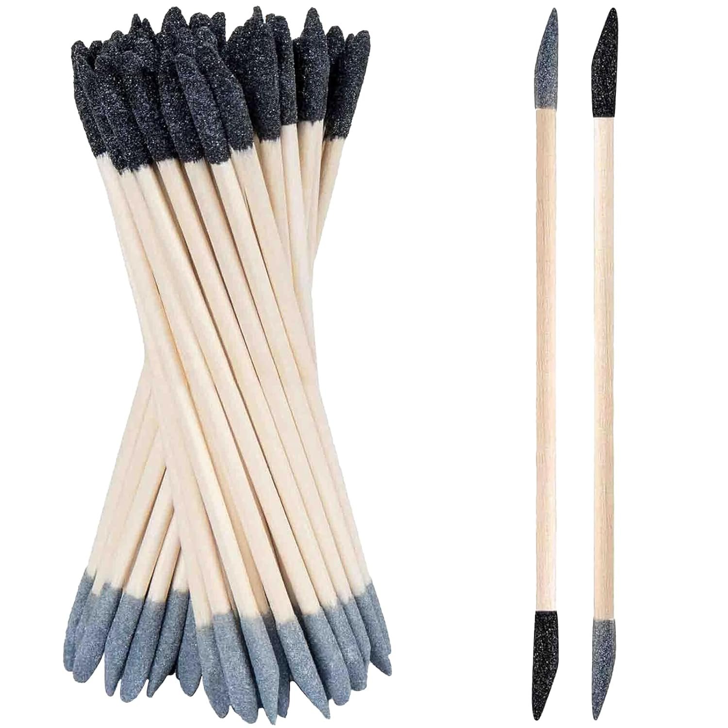 Sanding Sticks 50 Pcs, Double-Ended Sanding Tools for Wood & Plastic Models, 120/280 Grit, 5.4 x 0.2 Inch – Fine Detailing in Tight Spaces with Matchstick Design