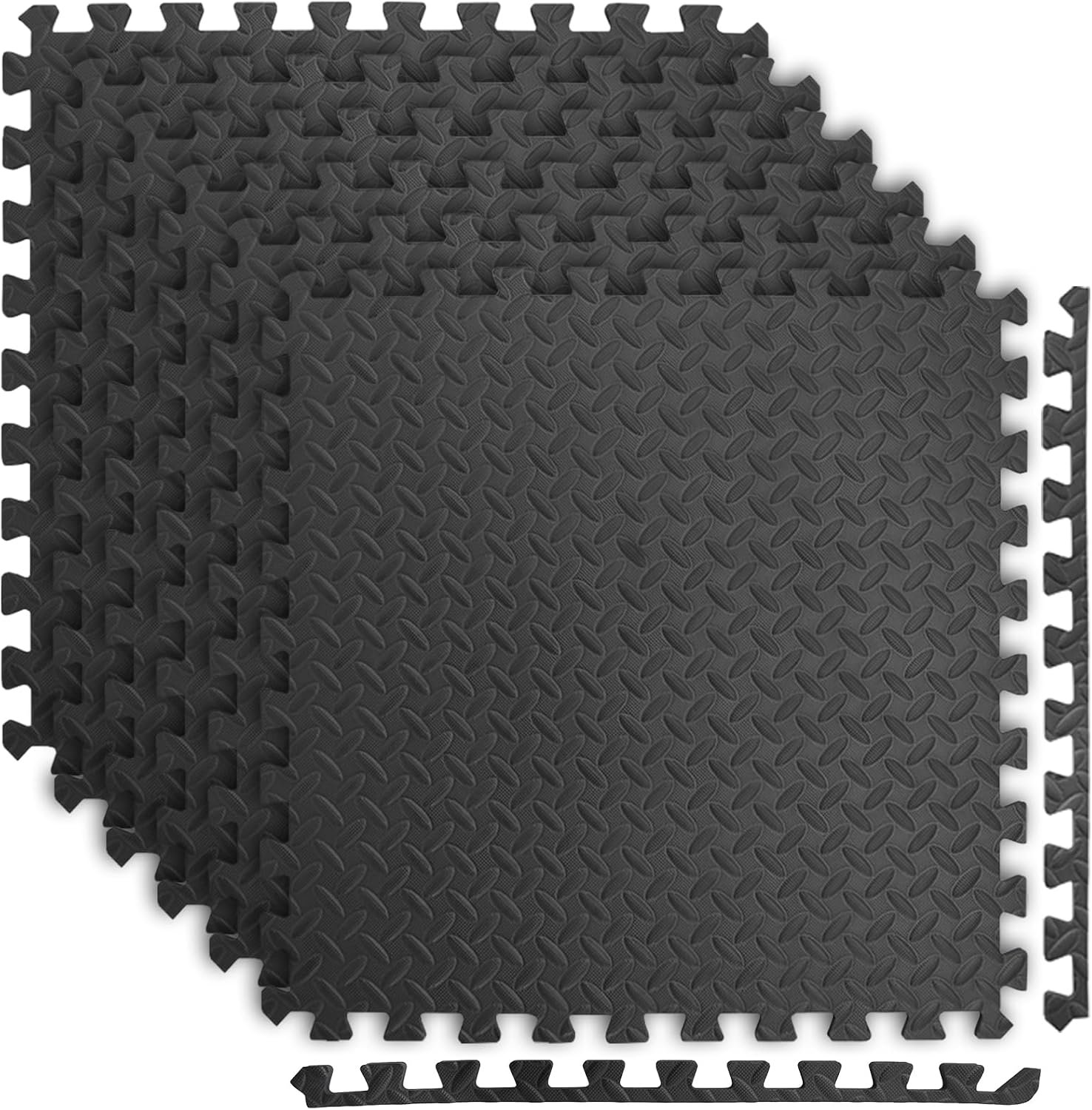 Art3d 24 Sq.Ft EVA Puzzle Exercise Mats, 24″ x 24″ x 1/2″ Thick Foam Interlocking Tiles for Gyms, Flooring, Workout, Gym Equipment, Pack of 6