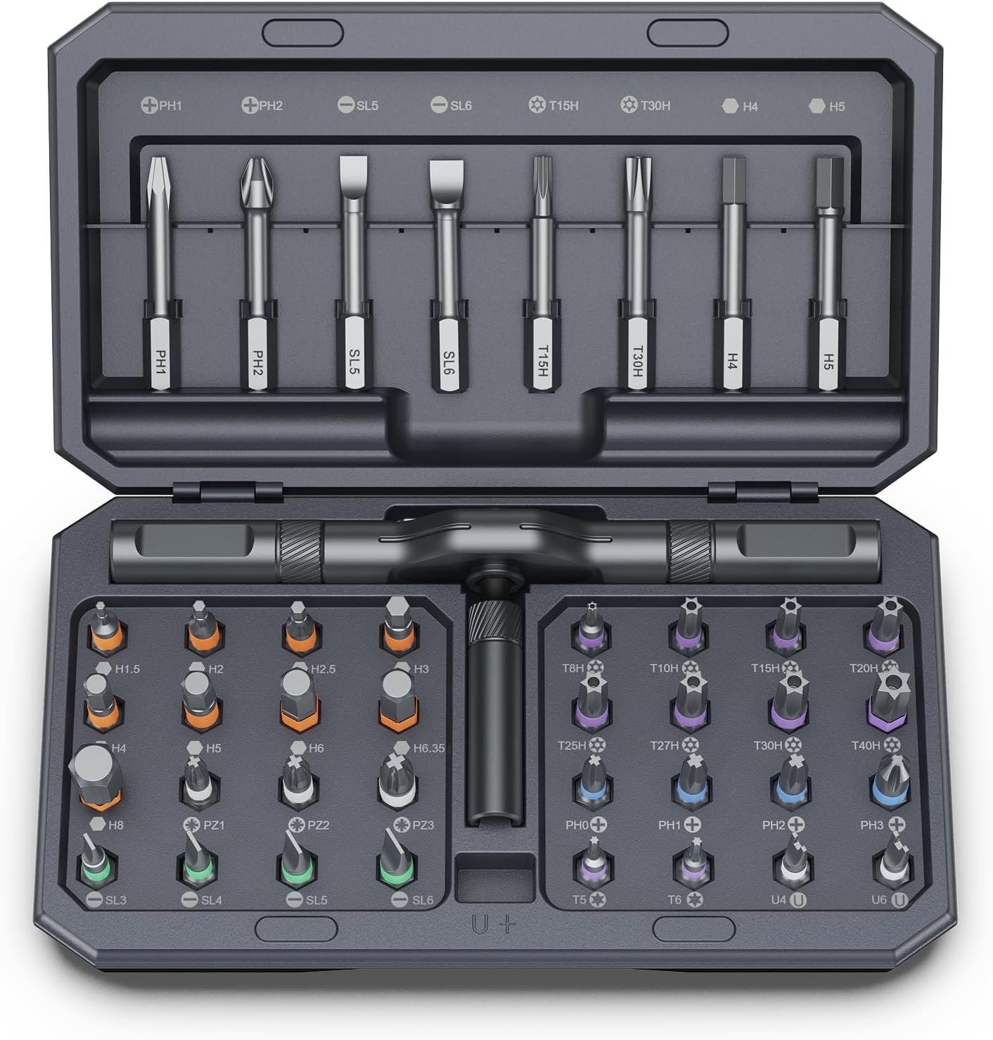 42 in 1 Magnetic Screwdriver Set, Ratchet Screwdriver Set with S2 Steel Bits, Detachable Handle, Multi Bit Repair Tool Kit for Home, Furniture, Electronics, Computer, Bicycle Repair, DIY