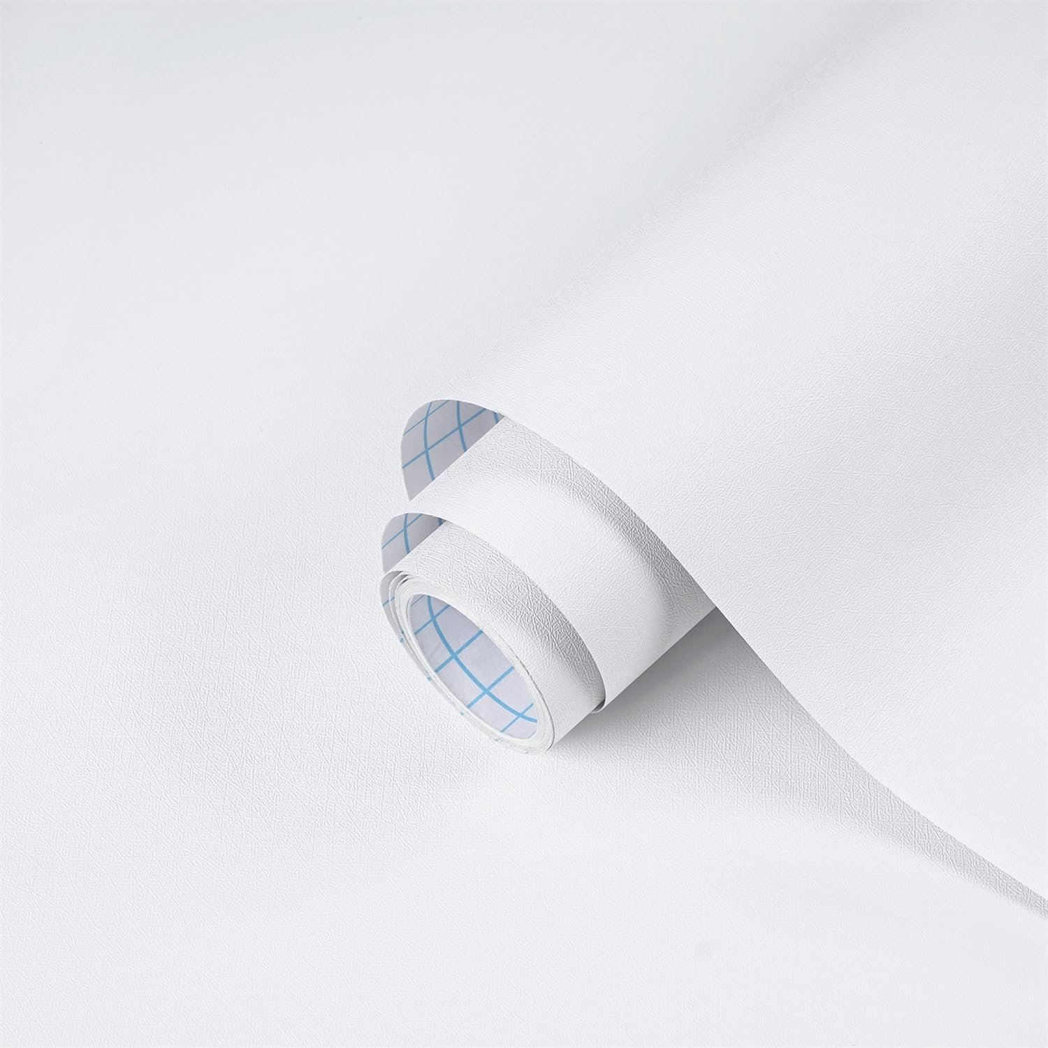 17.7”x118” Peel and Stick Wallpaper White Contact Paper for New Environmentally Friendly Materials Thickening Upgrade Embossed Renter Friendly Wall Paper Modern Vinyl Wrap Countertop Bedroom
