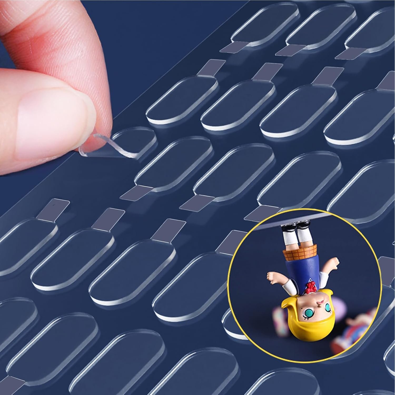 LMJIA Sticky Tack for Wall Hanging (0.31″*0.51″-100 Pcs) — Removable Poster Putty & Mounting Putty, Double-Sided Adhesive Dots for Damage-Free Decor, Balloons & Crafts
