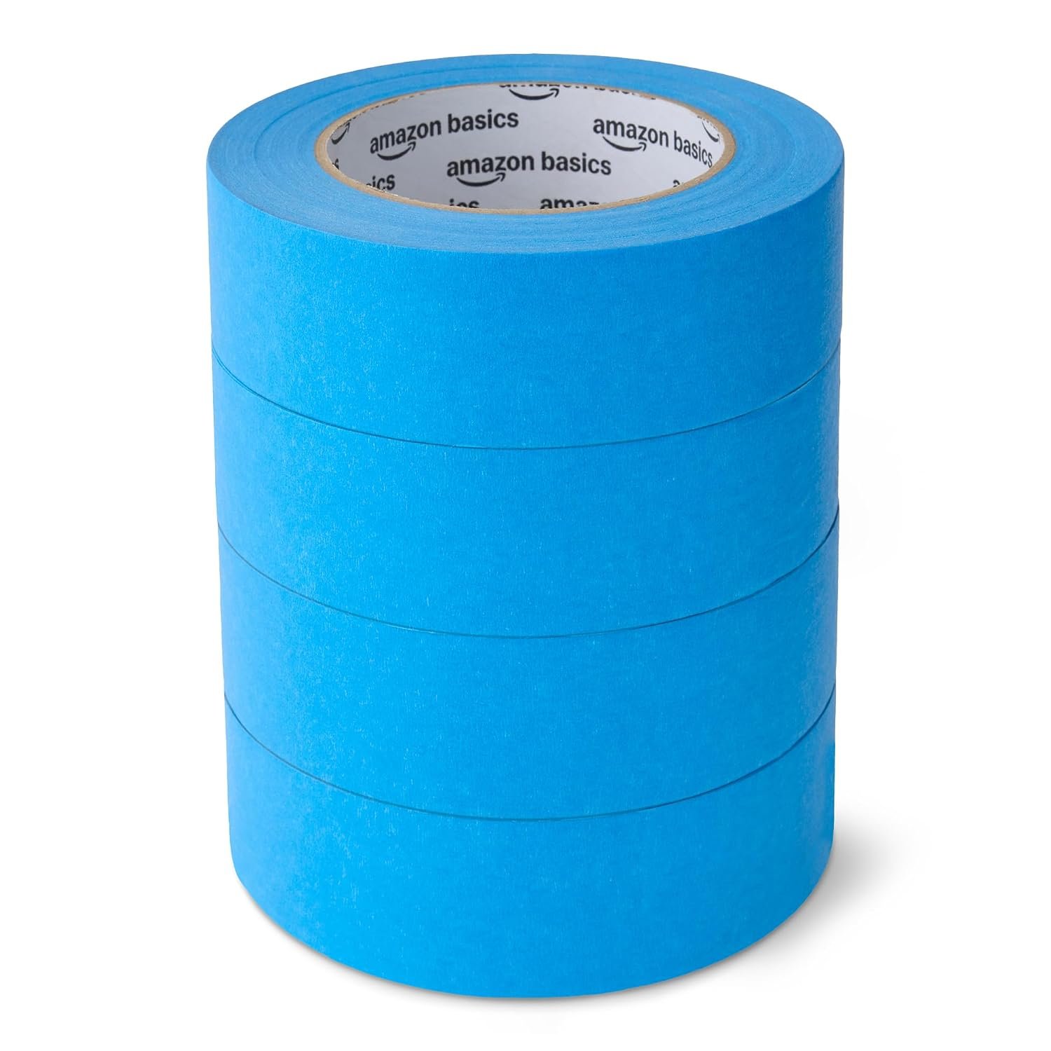 Amazon Basics Blue Painters Tape, Protects Surfaces, Removes Easily, No Residue, 1.41″ x 60-Yard, 4 Rolls