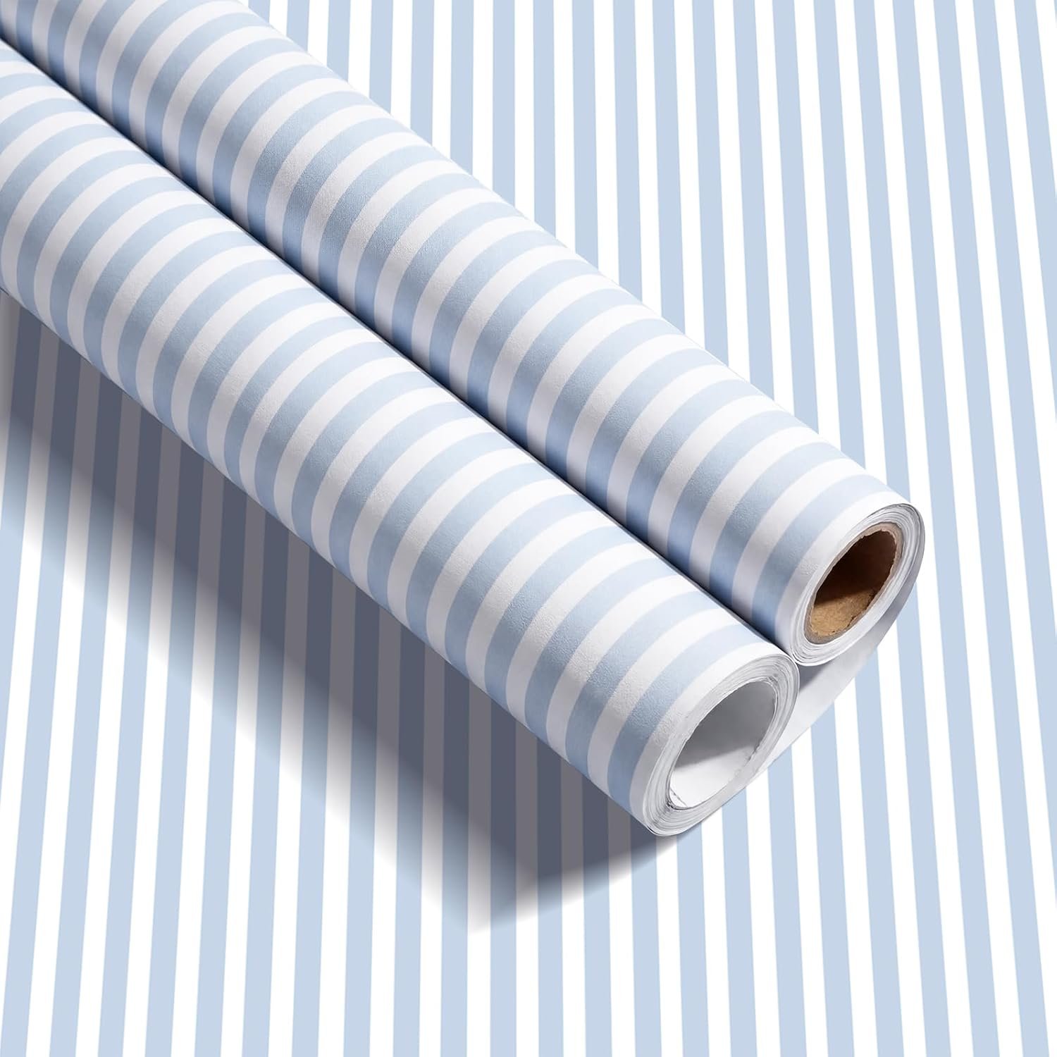 Colarr Blue Striped Peel and Stick Wallpaper 17” x 118” Blue and White Stripe Removable Self Adhesive Wallpaper Decal for School Dorm Bedroom Wall Bulletin Board Cabinet Drawer Poster Decor