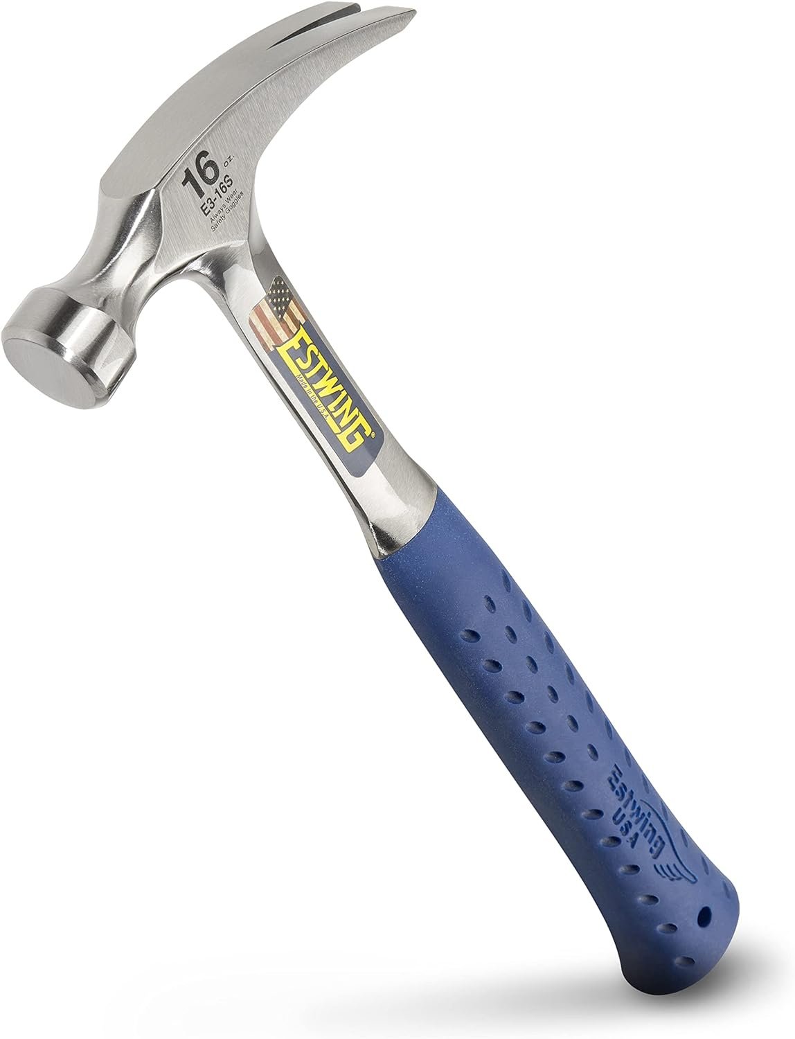 ESTWING 16 oz Hammer, Smooth Face, Forged Steel Hammer, Rip Claw | Made in USA, Rip Claw Versatility, Built For The Pro, Forged In One Piece, Patented Shock Reduction Grip