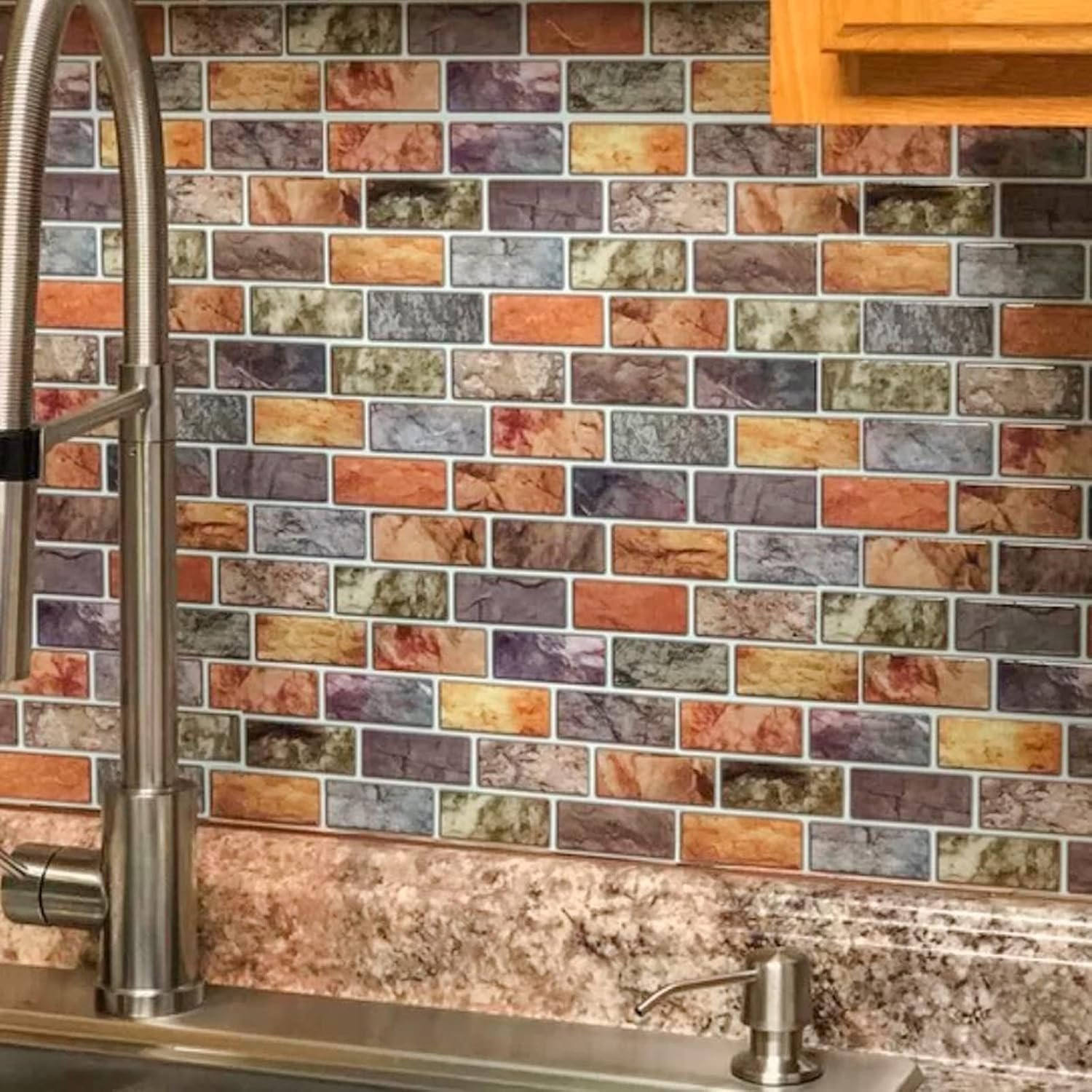 Art3d 10-Pack Marble Peel and Stick Backsplash, 12 x 12 Inch, Vintage Color | Strong Adhesion, Lightweight, Cuttable, Waterproof, Fadeless, Crack Resistant, for Kitchen, Bedroom, Ideal for Recently Moved