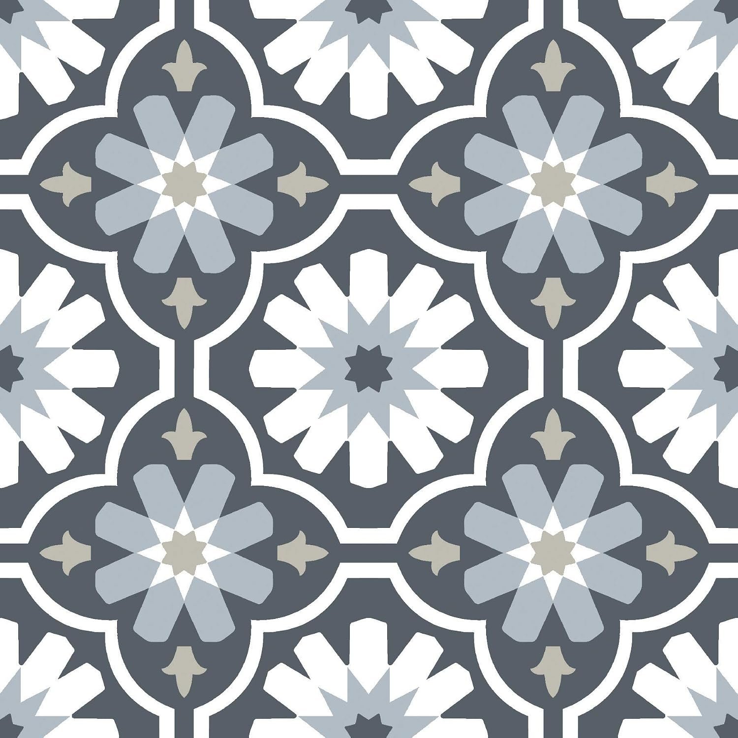 FloorPops FP2944 Sevilla Peel & Stick Floor Tiles, Multicolor
