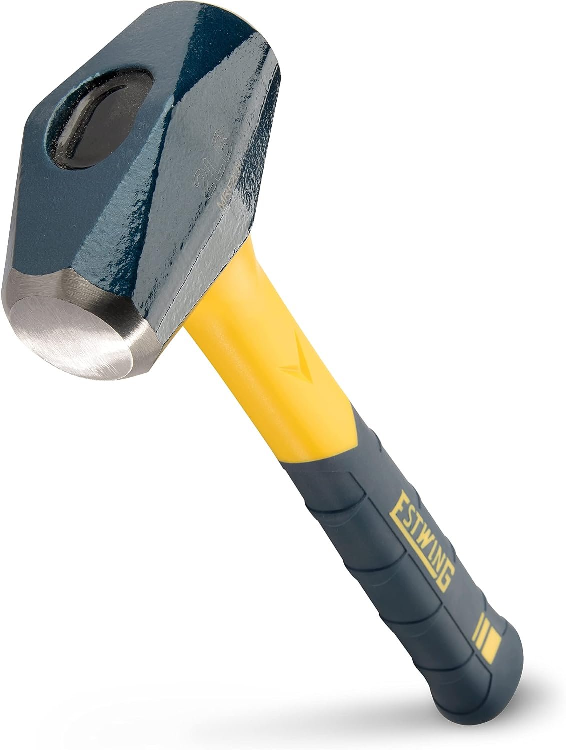 ESTWING Sure Strike Drilling/Crack Hammer – 2-Pound USA Made Sledge with Fiberglass Handle & No-Slip Cushion Grip – MRF2LB | Forged Steel Head, The Right Size For The Job, Versatility On The Job, Non-Slip Fiberglass Handle,