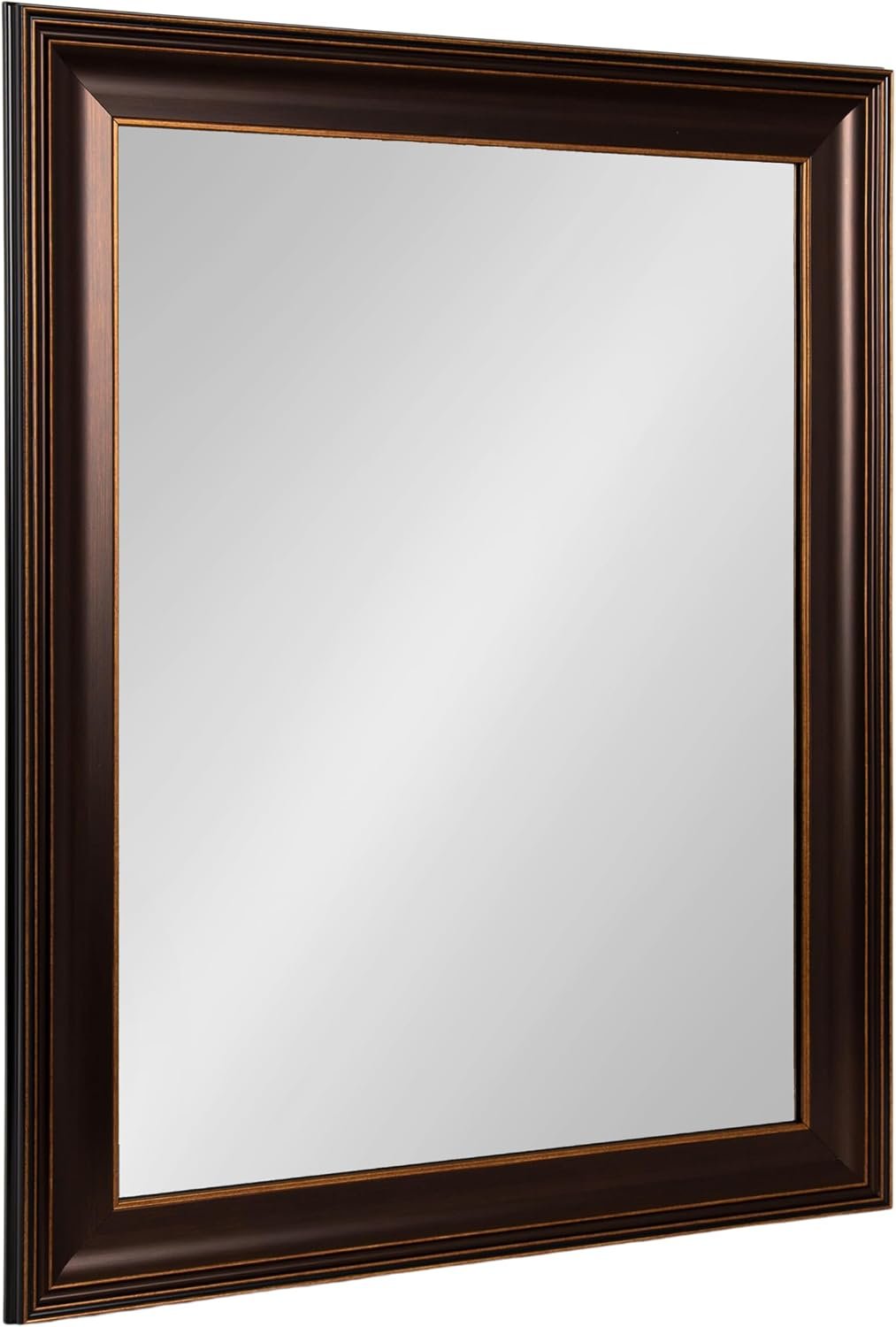 Kate and Laurel Galiano Traditional Framed Rectangle Bathroom Vanity Mirror, 23 x 29, Bronze, Classic Rectangular Bathroom Mirror for Over Sink or for Use as Entryway or Living Room Decor