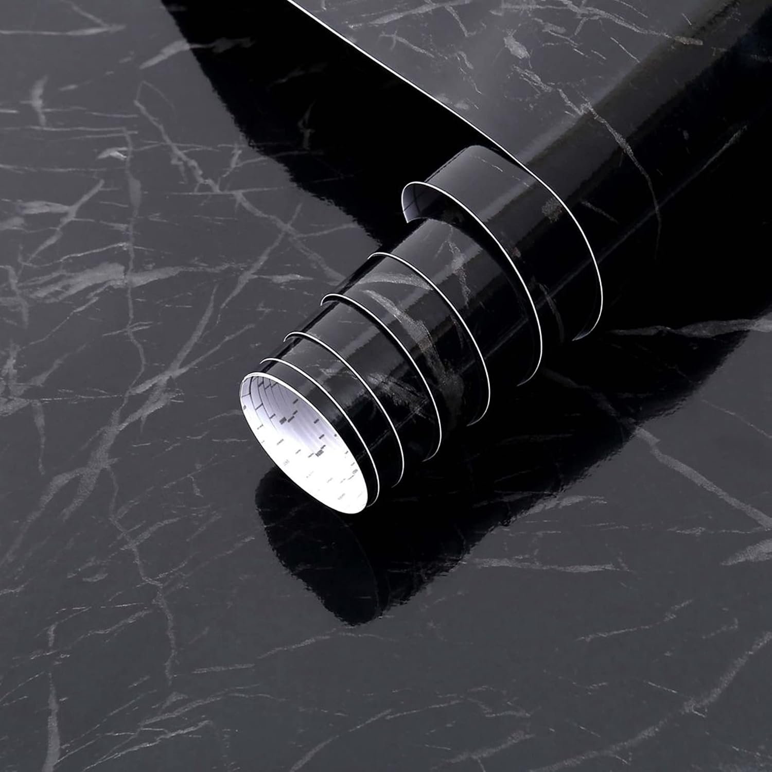 Arthome Black Marble,17″x120″ Inches Peel and Stick Wallpaper, Black Marble Contact Paper Self-Adhesive and Removable Vinyl Wallpaper Waterproof Contact Paper for Cabinets Countertops Wall Covering