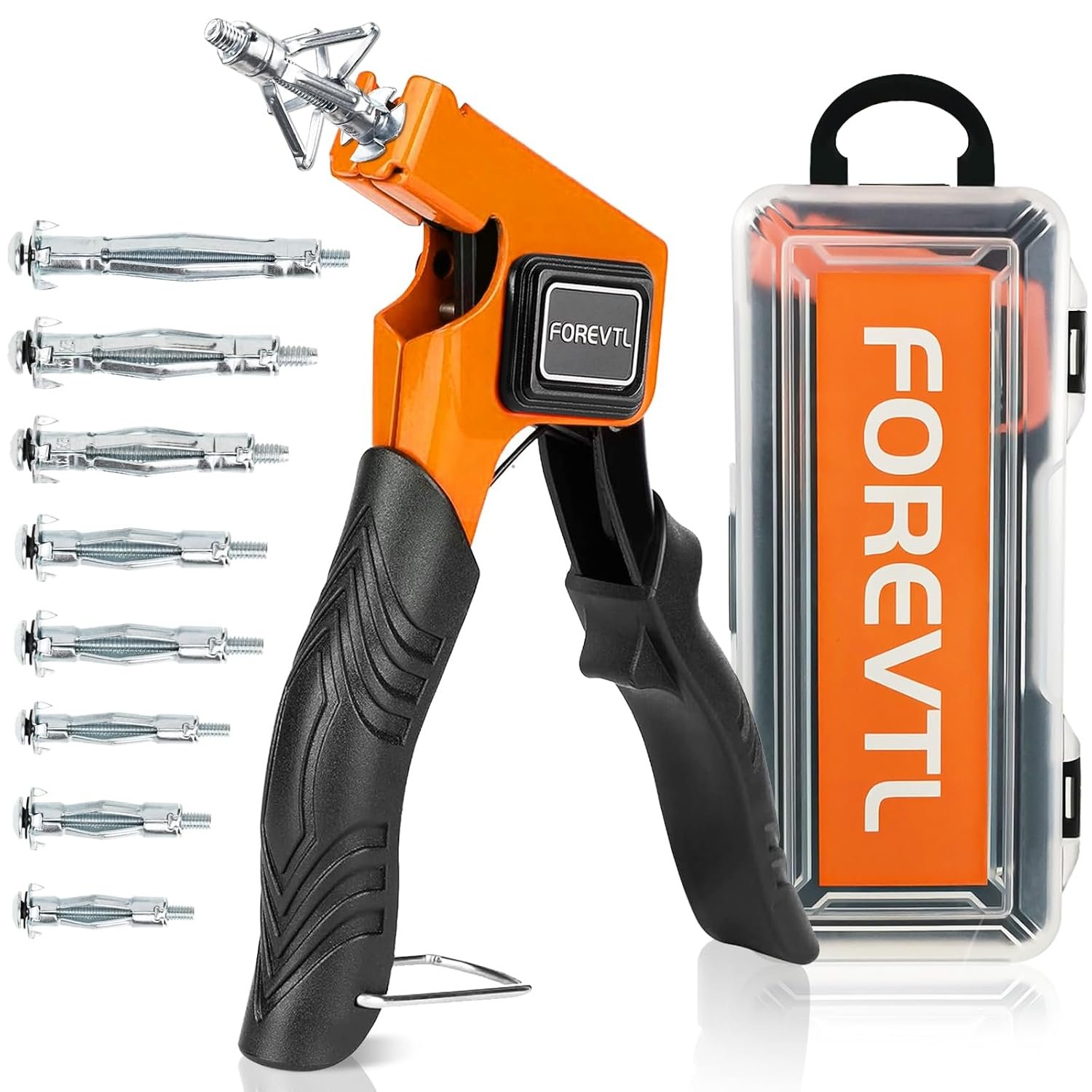 Molly Bolts for Drywall & Plaster Walls (0.12″-1.52″), 32PCS in 8 Sizes Screws with Molly Bolts Setting Tool, Heavy Duty Hollow Wall Anchors Perfect for TV, Picture & Mirror, Holds Up to 65lbs
