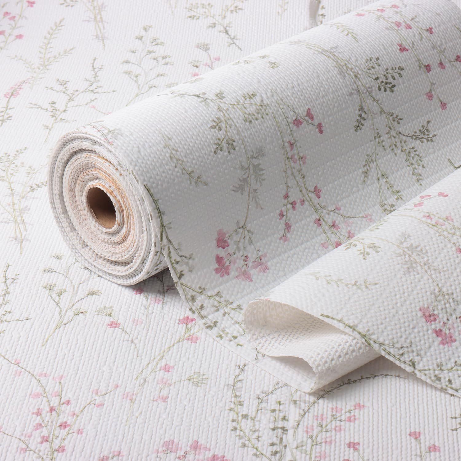 Floral Drawer and Shelf Liner for Cabinets Non-Adhesive | Strong Non-Slip Flower Shelf Cabinet Drawer Liners for Kitchen,Table,Bookshelves,Waterproof Cupboard Liners,12IN x 10FT