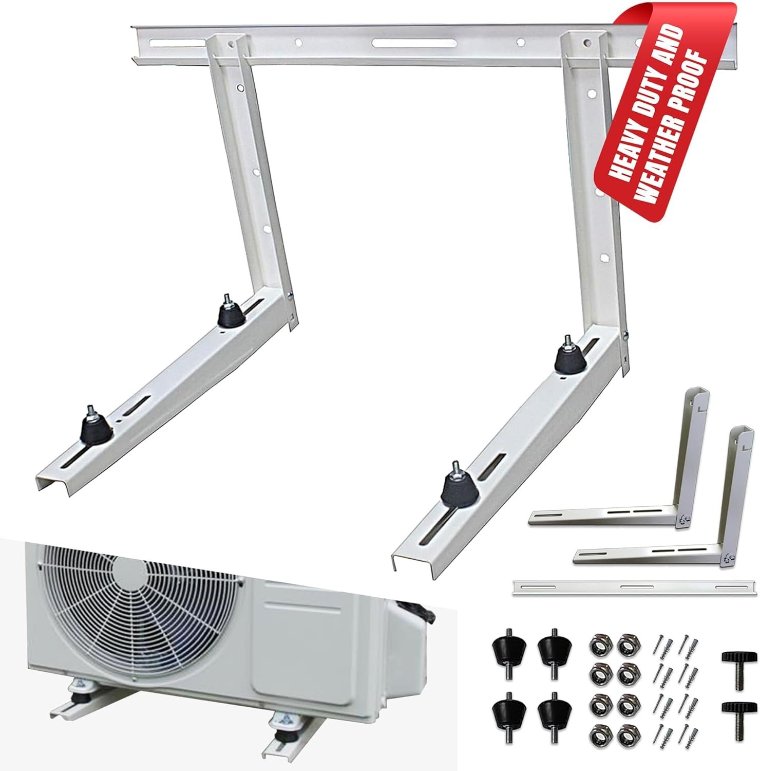 Ductless HVAC Mini Split Mounting Bracket – AC Wall Bracket (9K-36K BTU) | Supports 9K-36K BTU mini split AC units, providing secure wall mounting, improved stability, and space-saving installation.