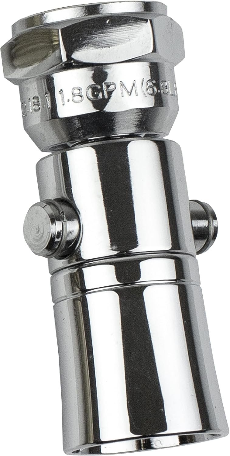 LDR Industries 520 1100CP-18 Water Saving Showerhead with Push Button Flow Control, Chrome Plated Brass