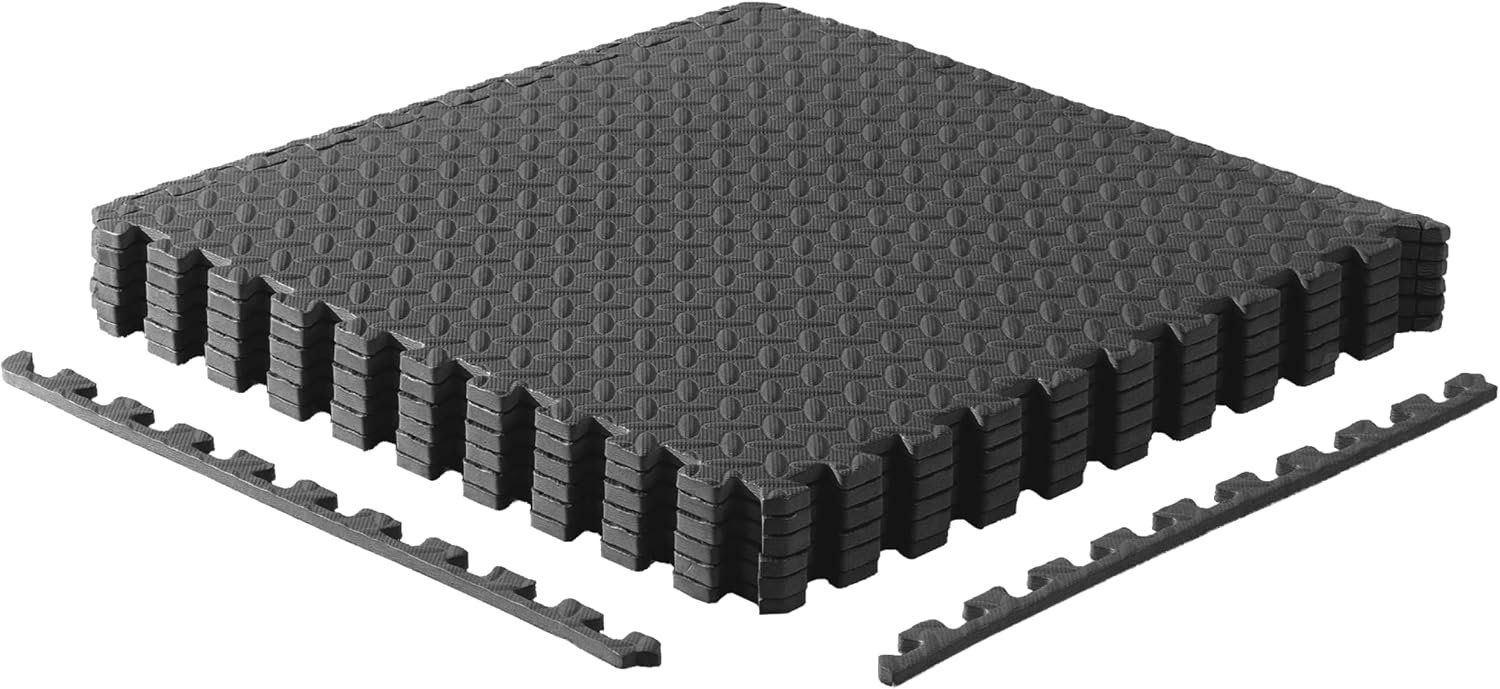 CAP Puzzle Exercise Mats | 1/2” Thick EVA Interlocking Foam Tiles for Home Gym Flooring | Multiple Options