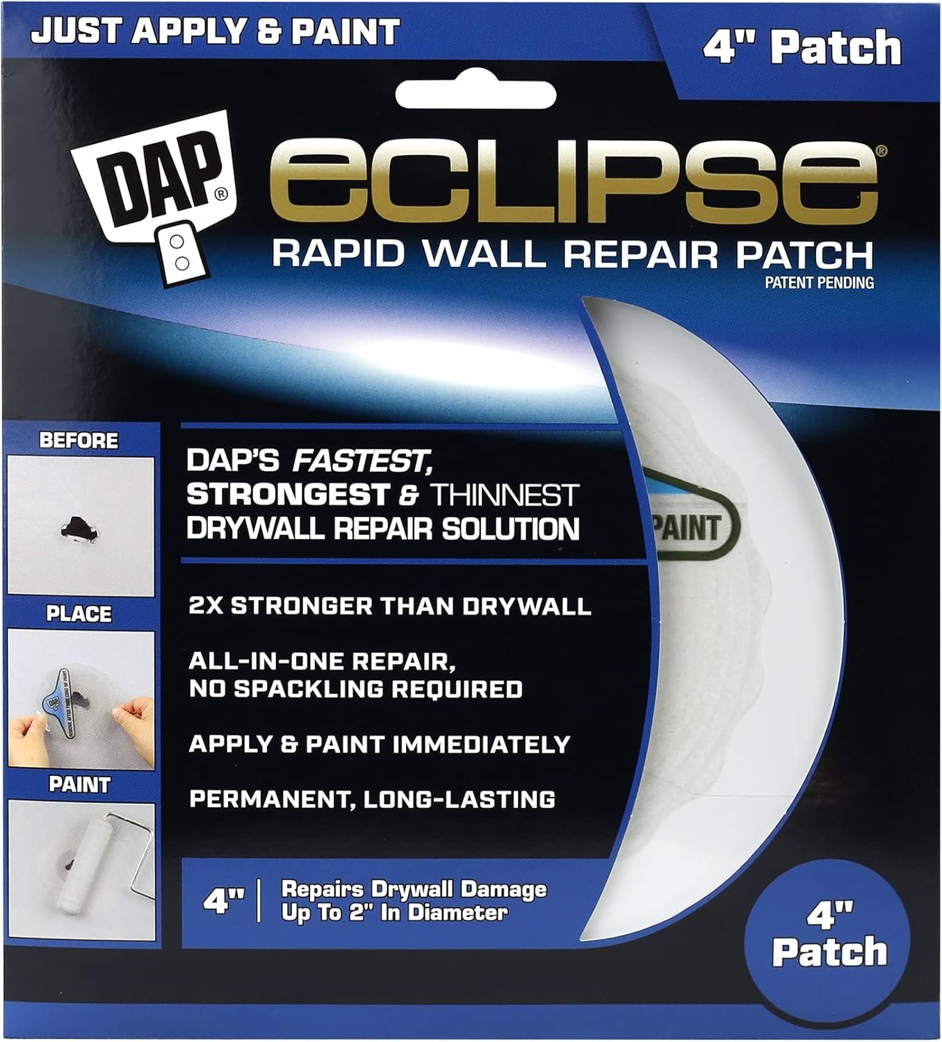 DAP Eclipse Rapid Wall Repair Patch, 4 in (7079809163)
