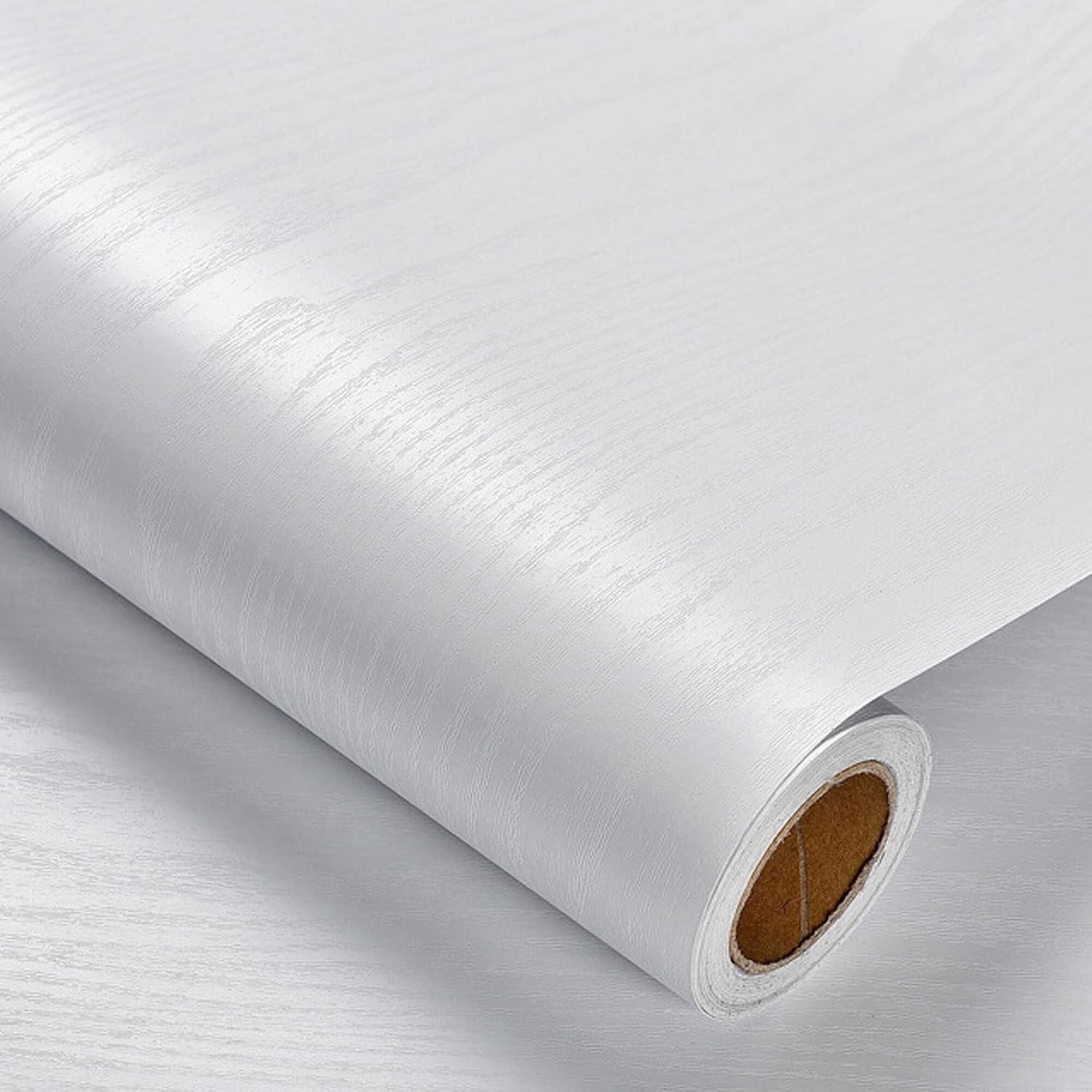 Peel and Stick Wallpaper Wood Contact Paper Wood Wallpaper White Wood Grain Contact Paper Thicken Textured for Cabinets and Drawers Countertops Waterproof Self Adhesive Vinyl 17.5″ x 78.7″