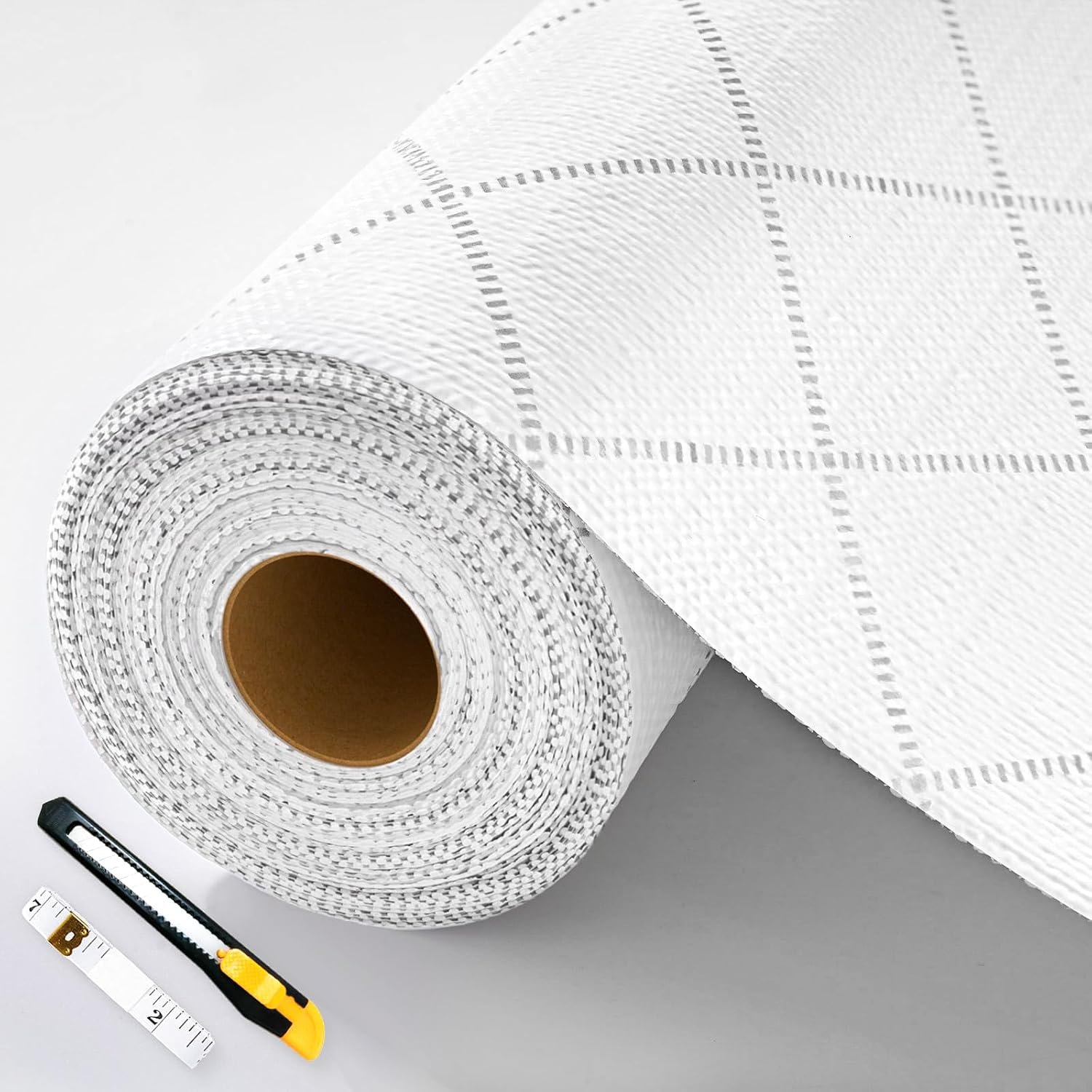 Drawer and Shelf Liners for Kitchen Cabinets Non-Adhesive 12in x 20FT | Non-Slip Drawer Liners for Bathroom Waterproof & Washable, Cabinet Liner for Closet & Dresser Easy to Cut