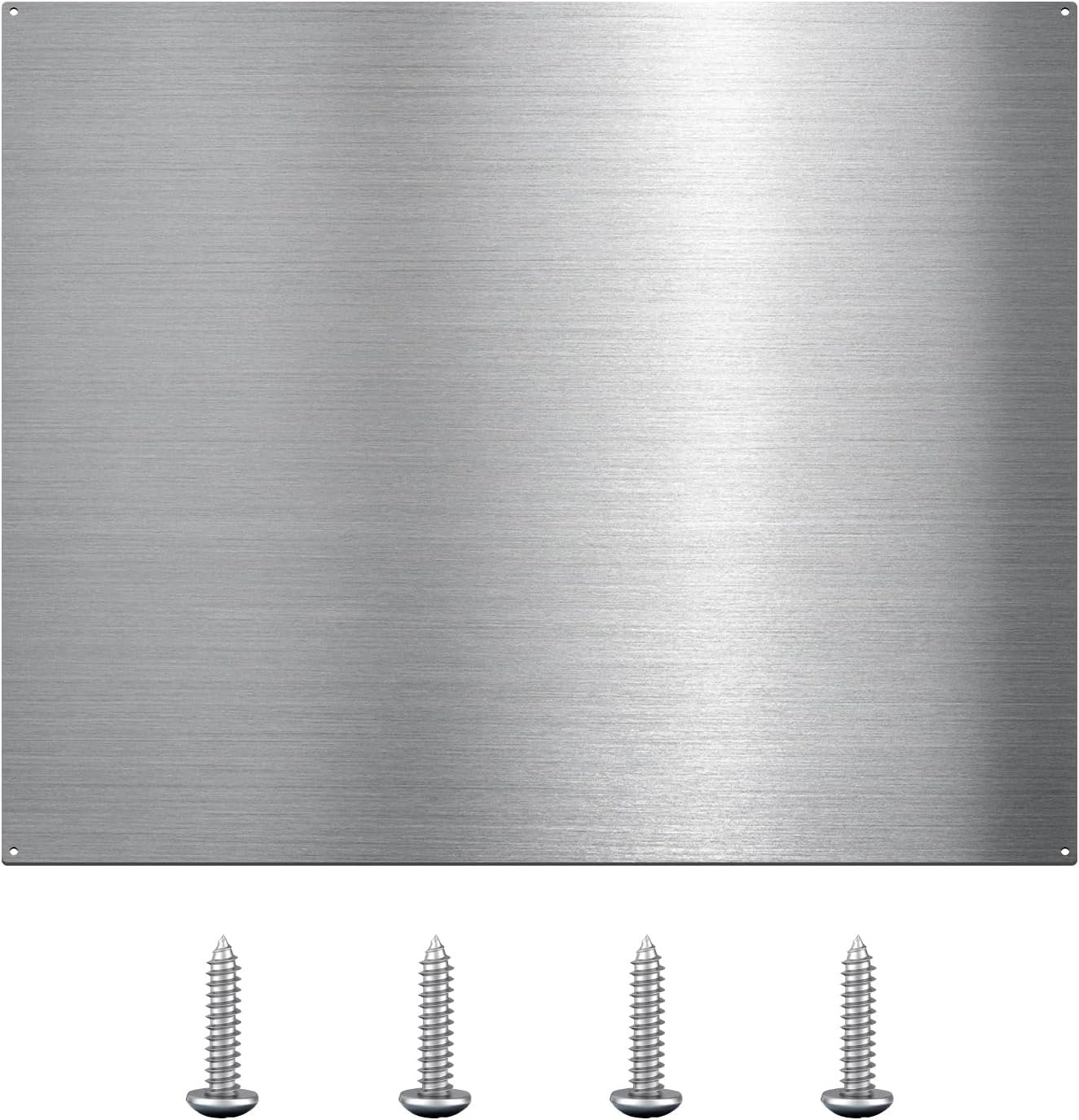24″ x 30″ Stainless Steel Backsplash for Stove – Ultra Flat Metal Splatter Guard for Kitchen Wall, Stove Backsplash Panel with 4 Pre-Drilled Holes, Easy Install