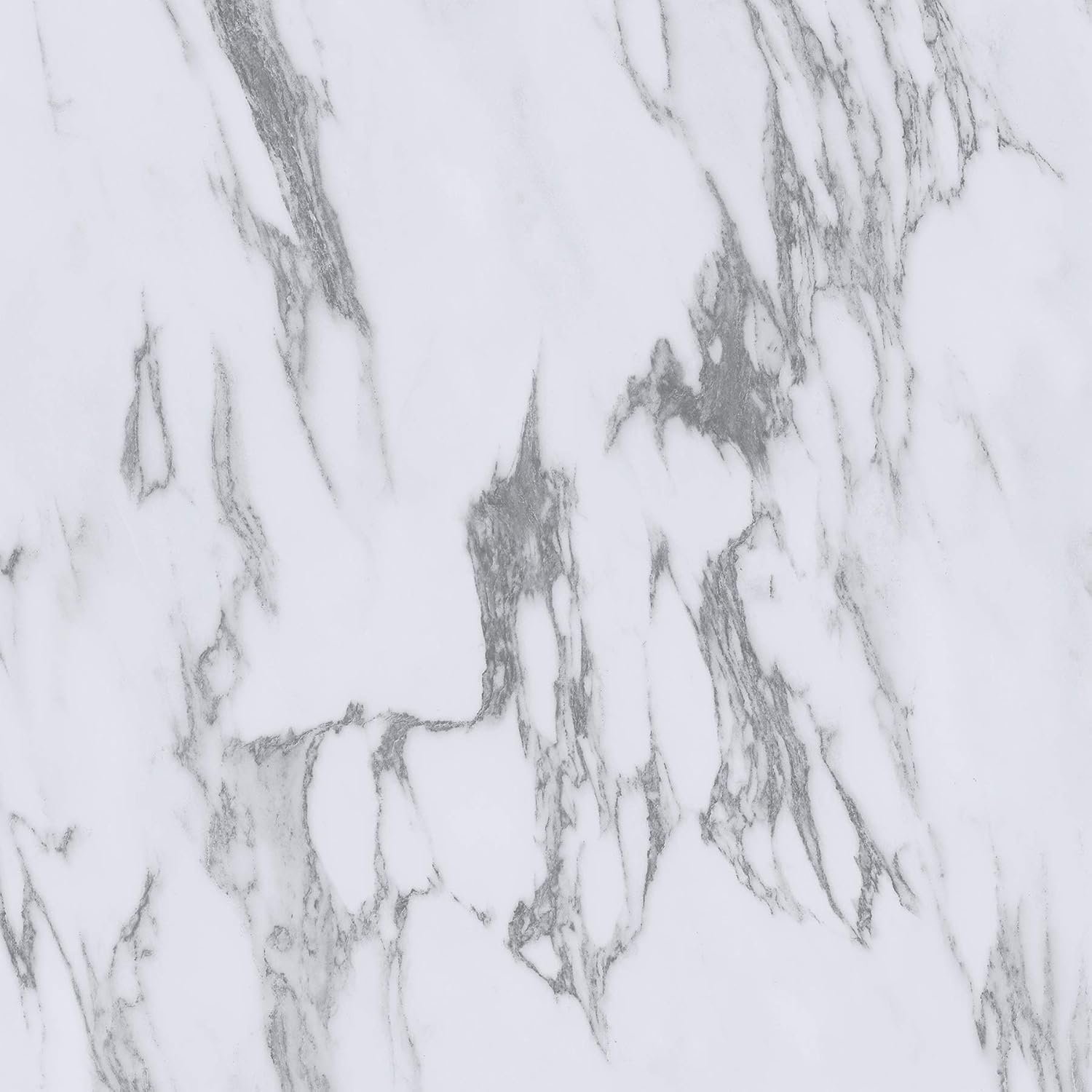 FloorPops Opaline Peel and Stick Floor Tiles, White Marble Look Removable Vinyl Flooring, Self Adhesive Floor Tiles for Kitchen Bathroom Entryway