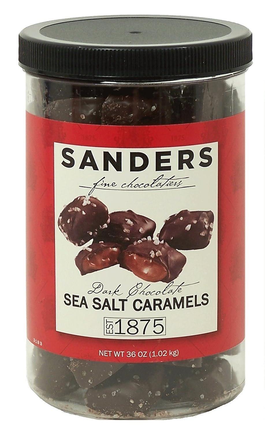 Sanders Dark Chocolate Sea Salt Caramels – 36 ounces (2.25 pounds)
