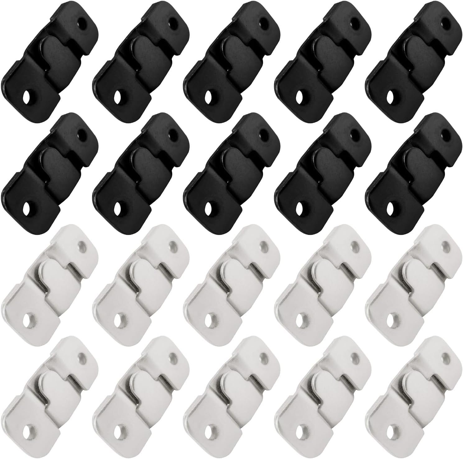 40Pcs (20 Pairs) Flush Mount Bracket, Interlock Hanging Buckle | Stainless Steel, Z Clips, Headboard Wall Mounting, Heavy Duty Picture Frame Hanger Hook, Display Art Gallery, 43×18.5mm