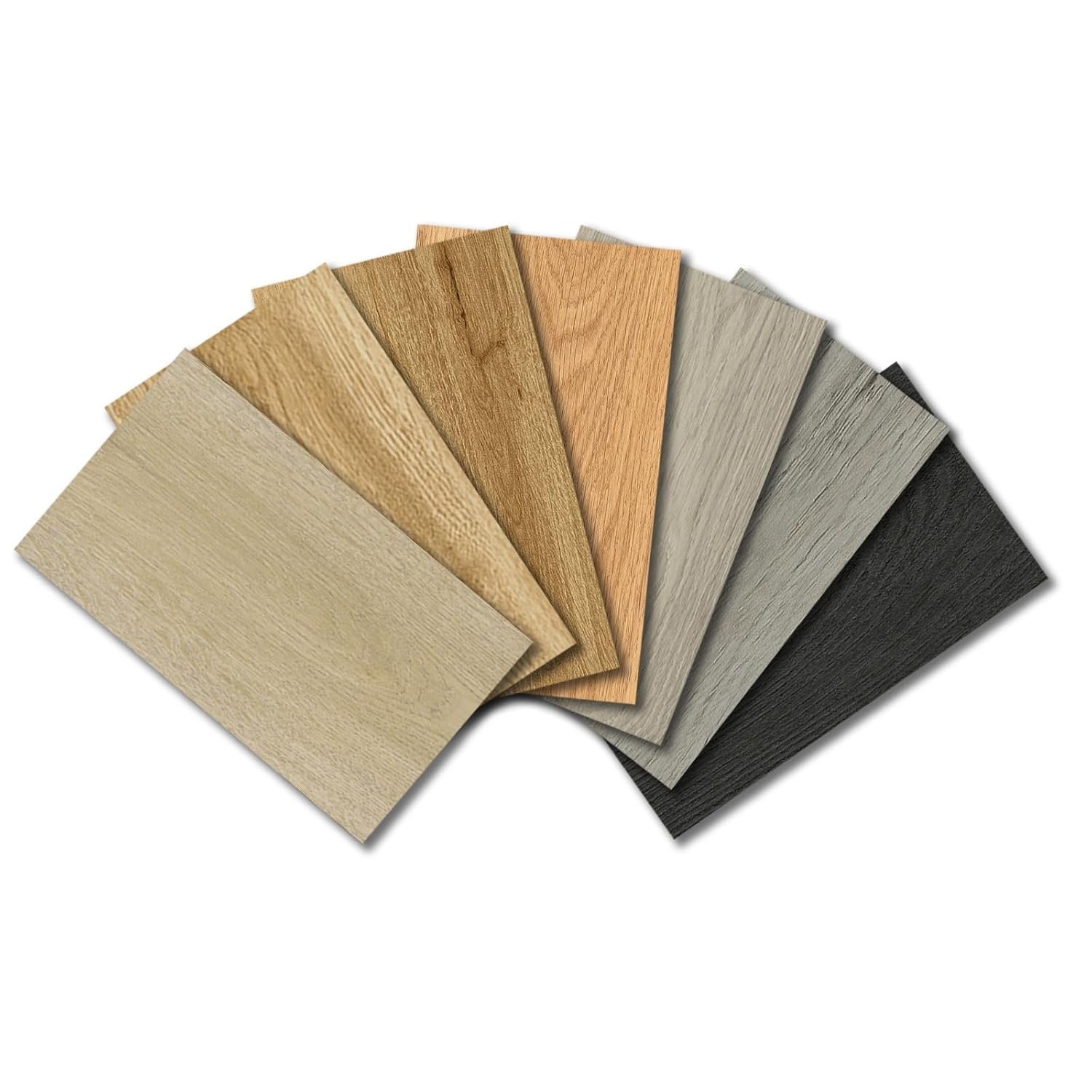 Mysflosy Peel & Stick Floor Tile, Waterproof Luxury Vinyl Flooring Self-Adhesive, Wood-Look Vinyl Planks for DIY Installation, 7-Pack Sample Set