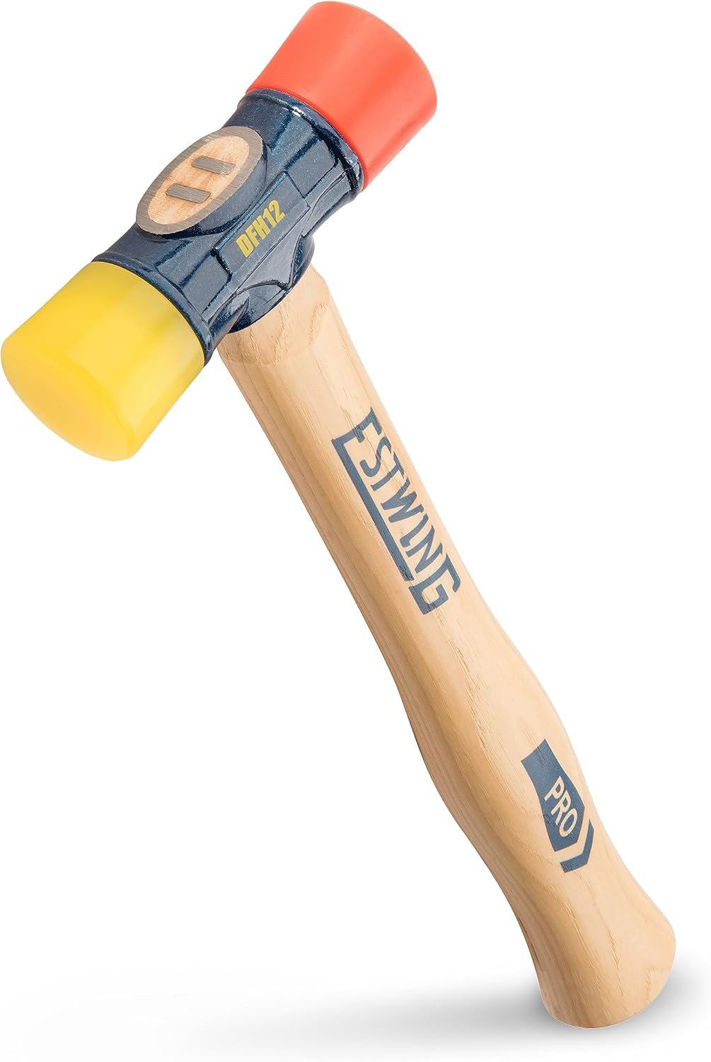 ESTWING 12 oz Rubber Mallet, Forged Steel Hammer, Built for Durability | Made in USA, Triple Wedge Construction, Built For The Pro, Multi-Use Mallet, Genuine Hickory Handle