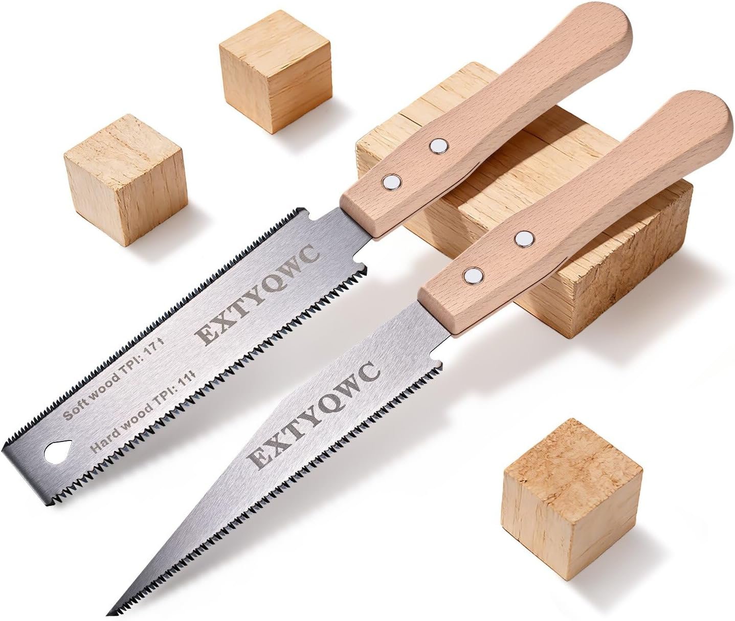 2 Pack Japanese Hand Saw,6-Inch Pull Saw, Flexible Edge Blade,Perfect for Sawing, Trimming, Gardening, Cutting Wood, Plastic Pipes