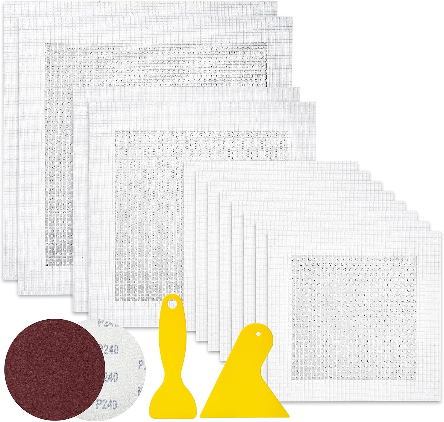 Bates- Drywall Repair Kit, 16 pcs, Aluminum Wall Repair Patch Kit | for Wall Hole Repair, Sanding and Patching