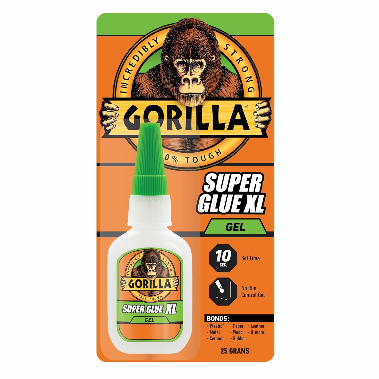 Gorilla Super Glue Gel XL, Clear 25g (Pack of 1) – Fast‑Setting, No‑Drip Control for Precise All‑Purpose Repairs